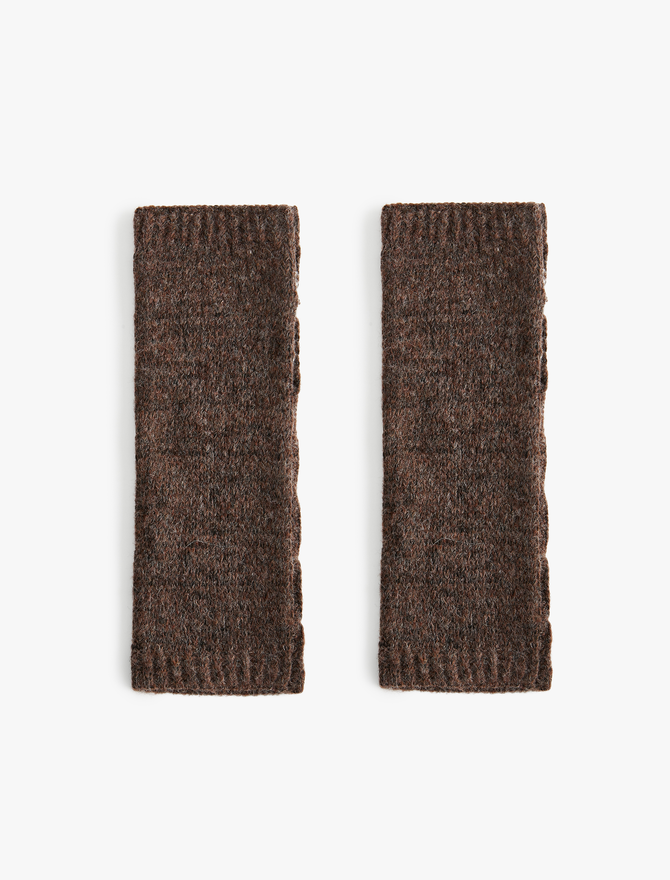  Kadın Saç Örgü Dokulu Parmaksız Kırçıllı Uzun Eldiven - Koton X Sibil Çetinkaya