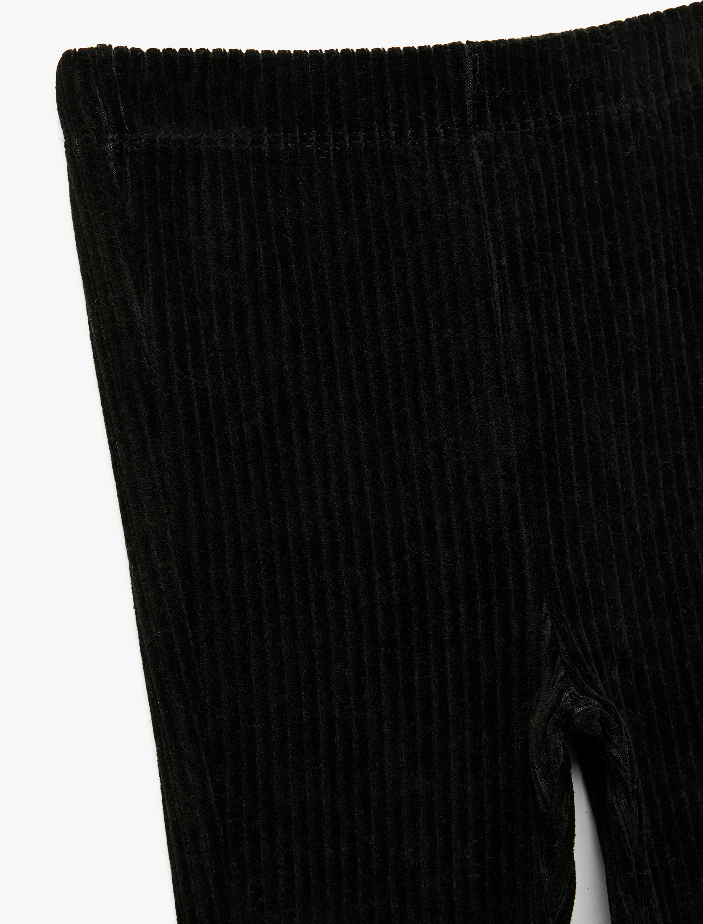  Kız Bebek Beli Lastikli Basic İspanyol Paça Kadife Tayt