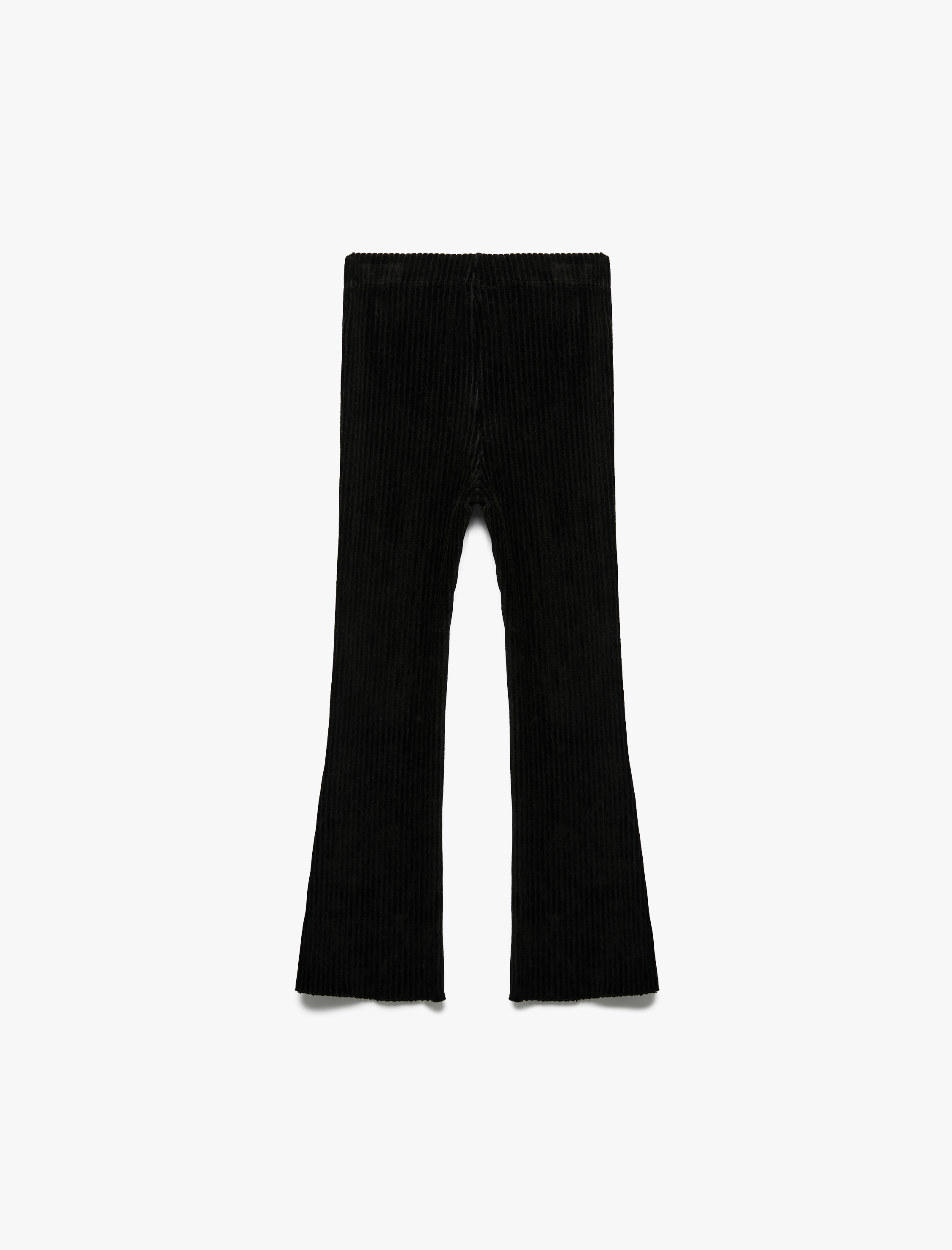  Kız Bebek Beli Lastikli Basic İspanyol Paça Kadife Tayt