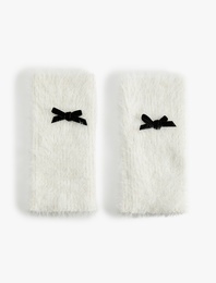 Yumuşak Dokulu Fiyonk Detaylı Parmaksız Eldiven