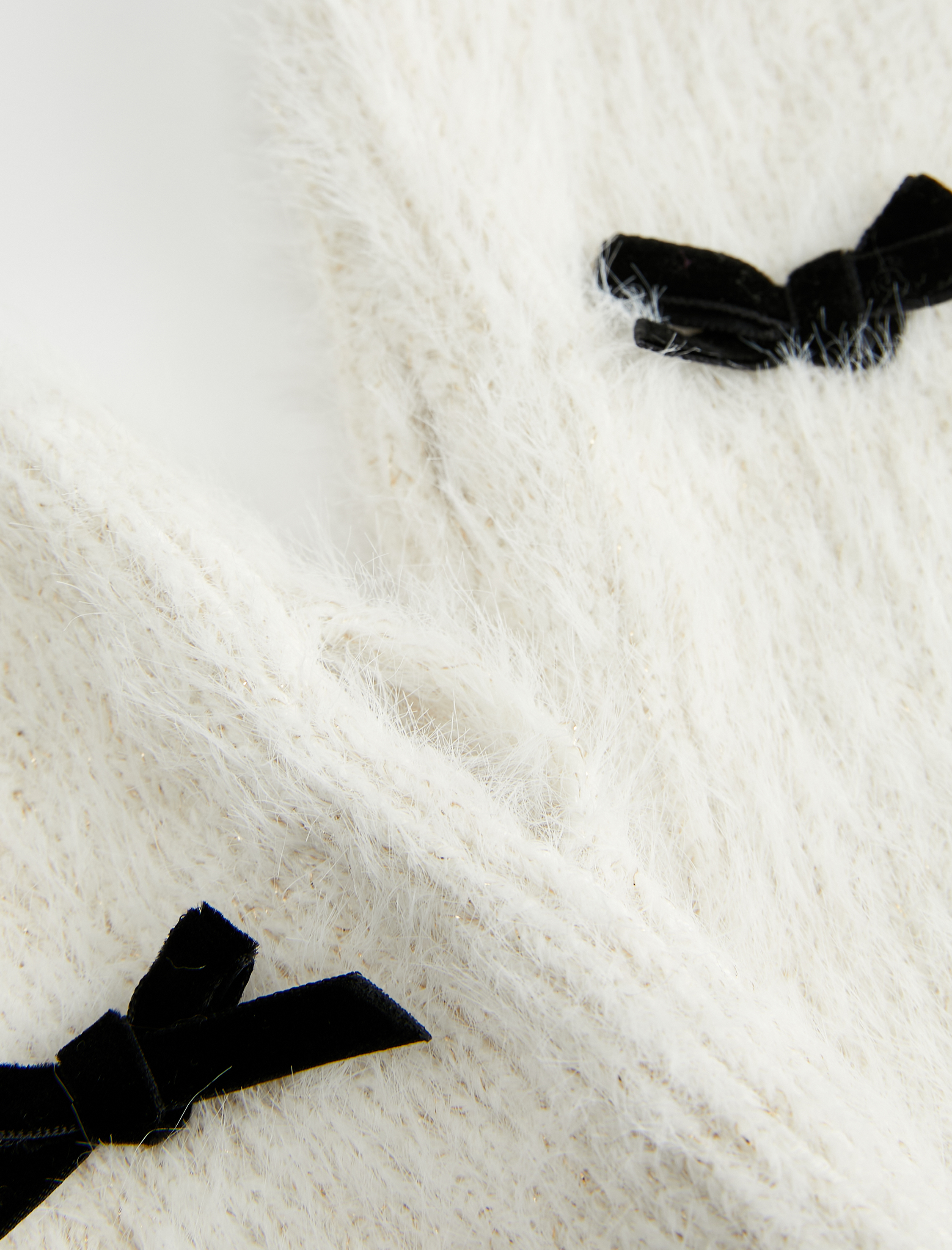  Kadın Yumuşak Dokulu Fiyonk Detaylı Parmaksız Eldiven