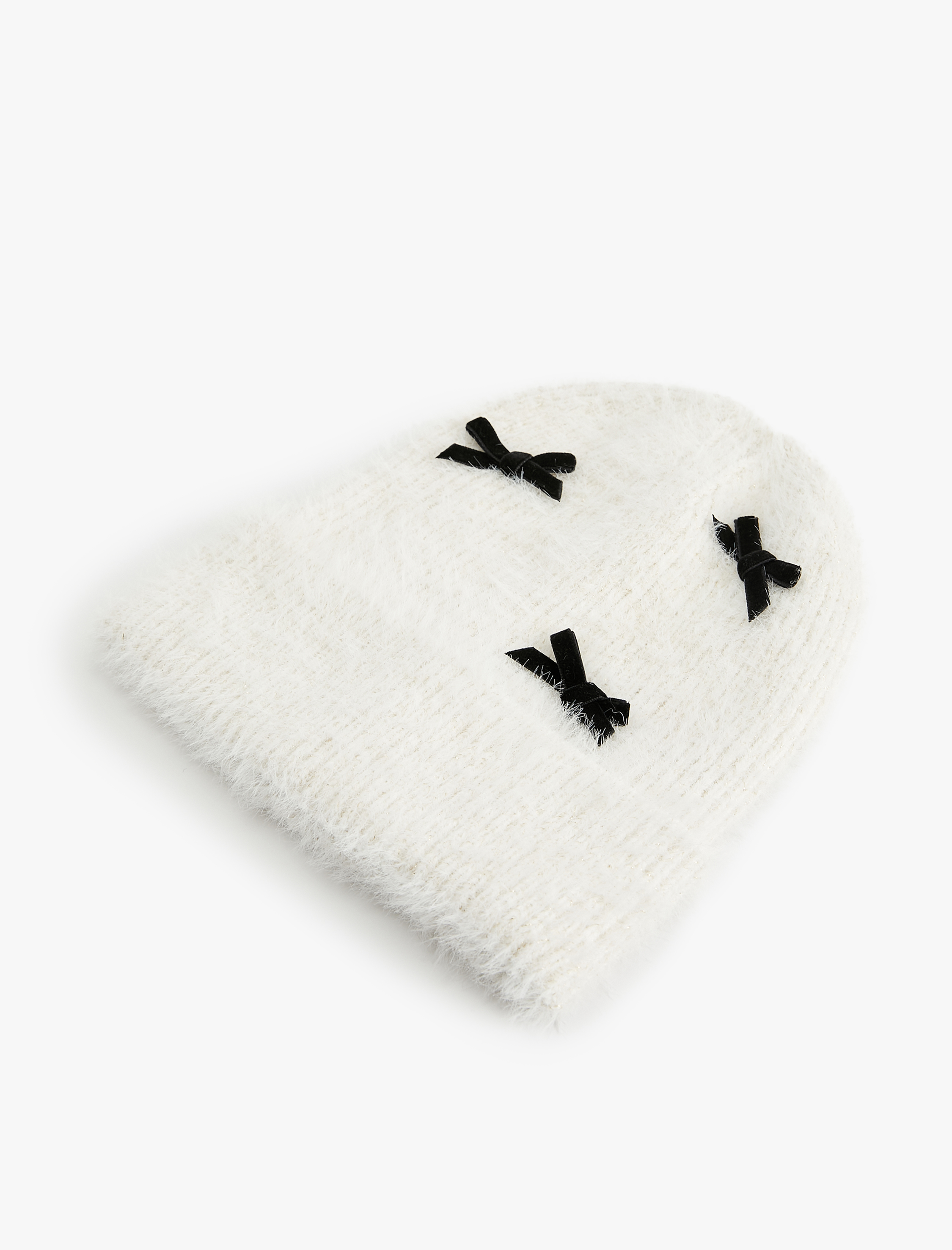  Kadın Katlı Yumuşak Dokulu Fiyonk Detaylı Örgü Bere