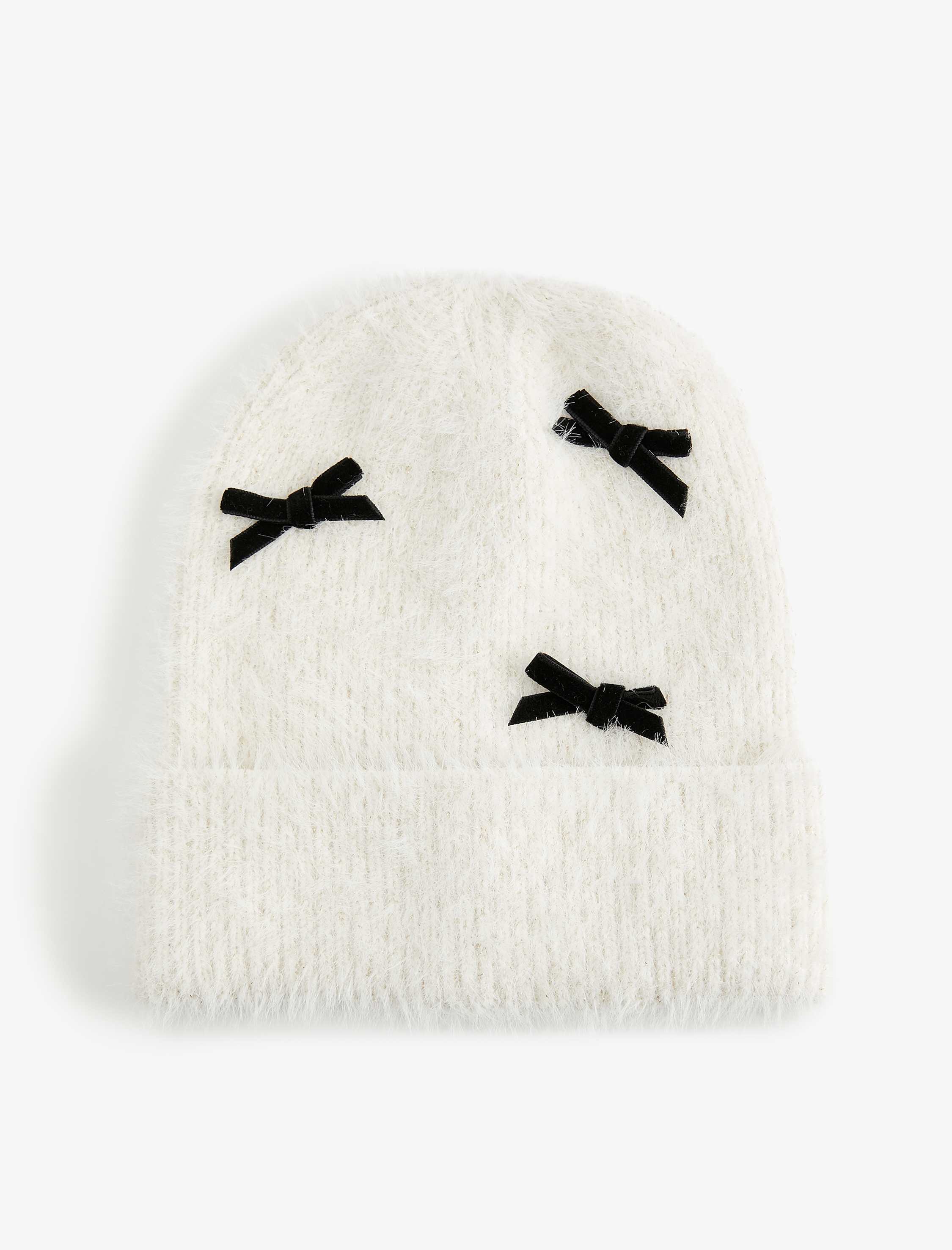  Kadın Katlı Yumuşak Dokulu Fiyonk Detaylı Örgü Bere