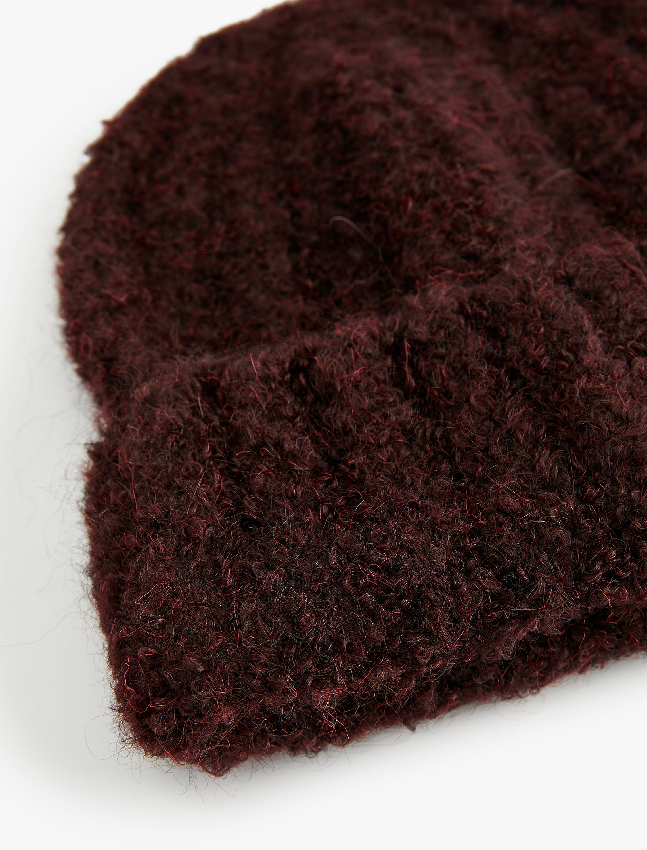  Kadın Yumuşak Dokulu Katlama Detaylı Kırçıllı Örgü Bere