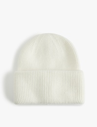 Yumuşak Dokulu Katlama Detaylı Basic Triko Örgü Bere