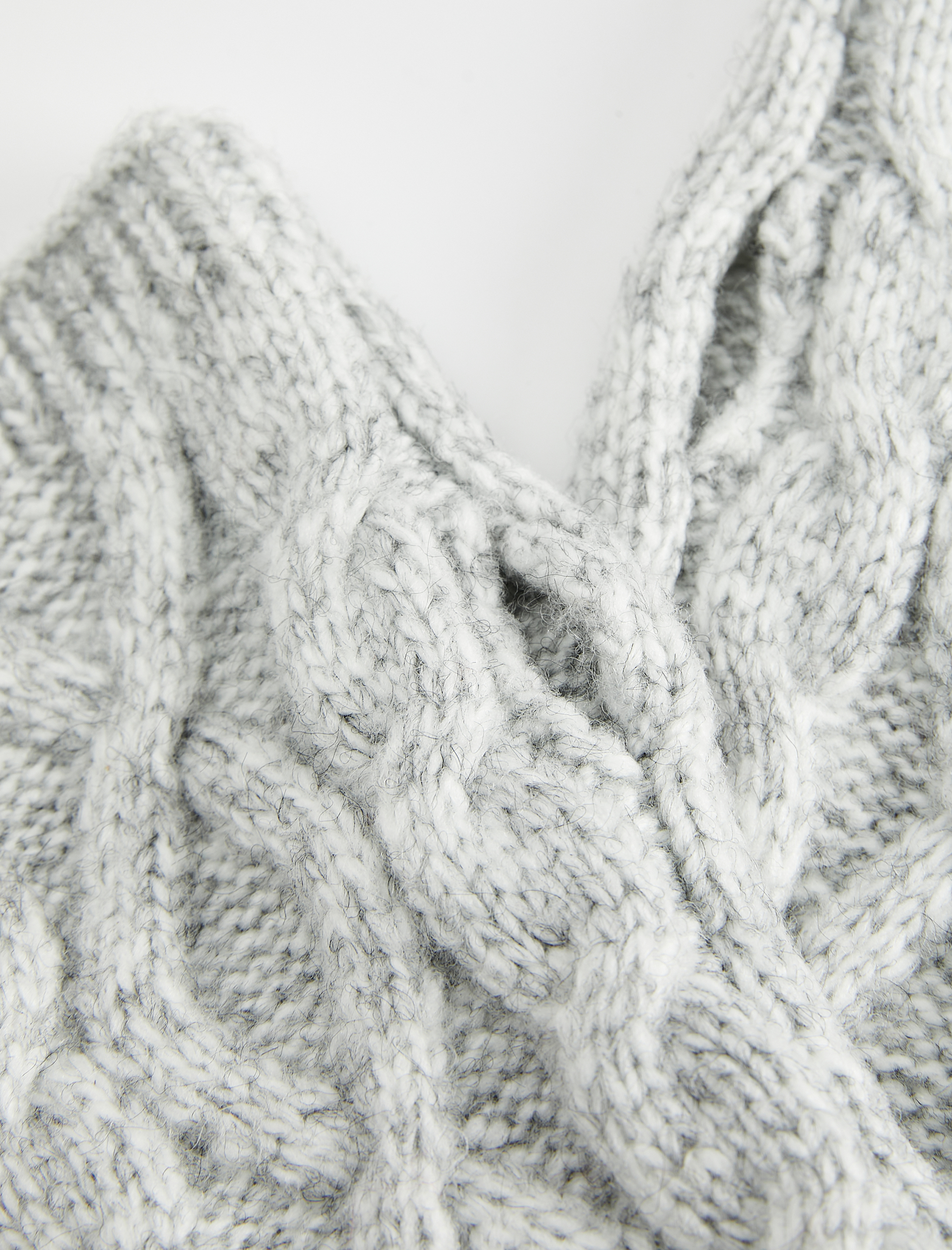  Kadın Saç Örgü Dokulu Parmaksız Kırçıllı Uzun Eldiven