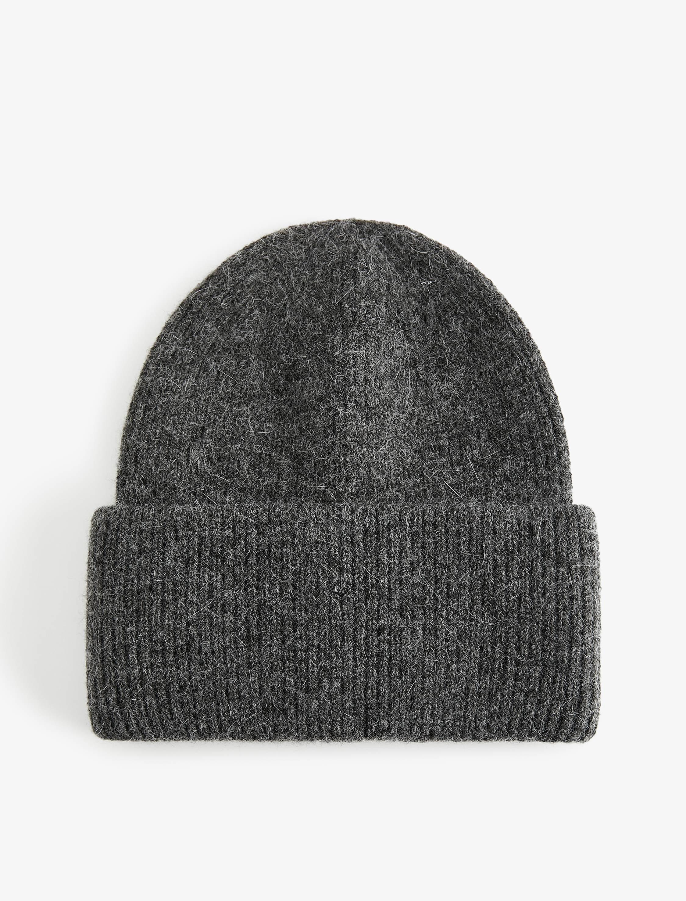  Kadın Yumuşak Dokulu Katlama Detaylı Basic Triko Örgü Bere