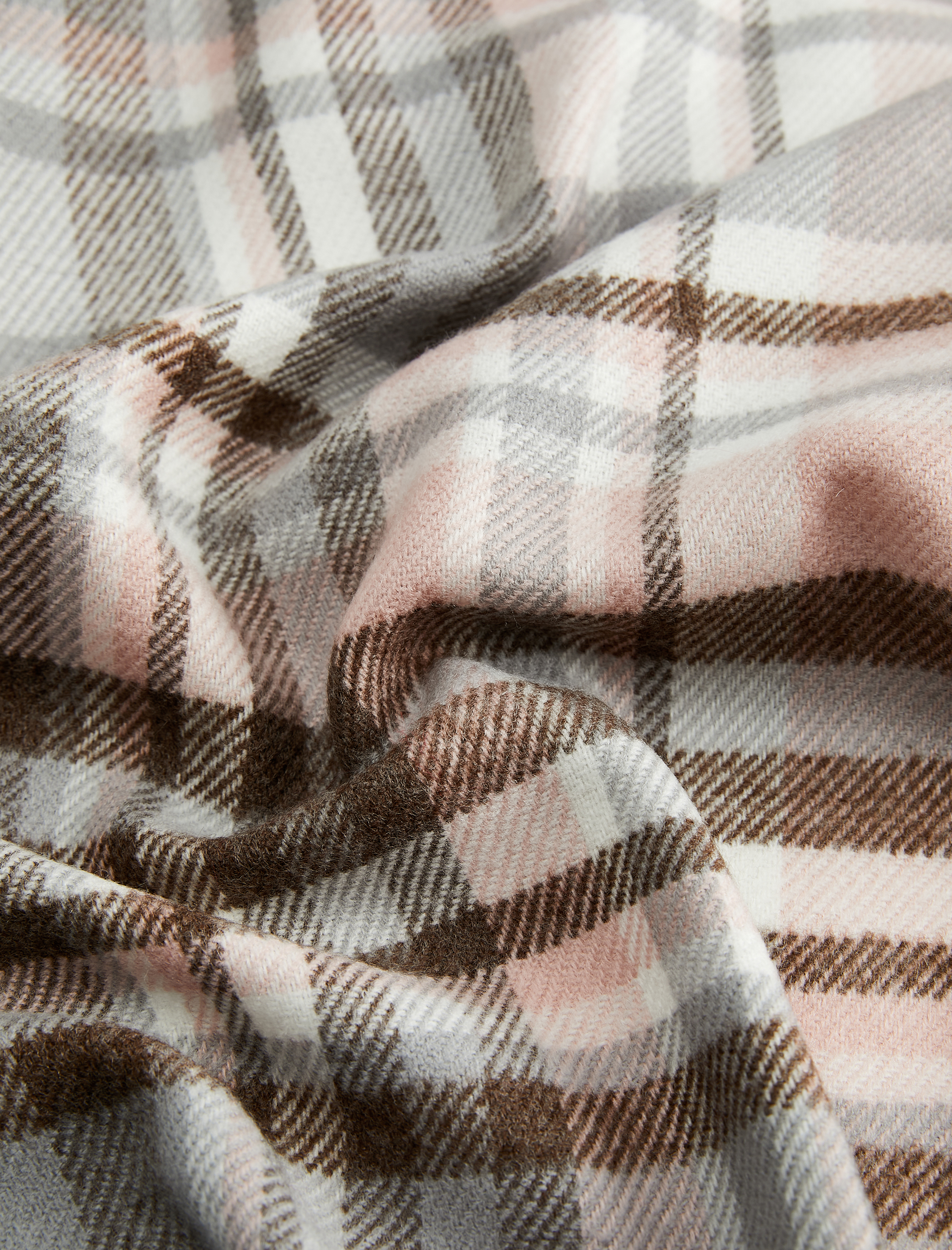  Kadın Püsküllü Ekoseli Uzun Atkı