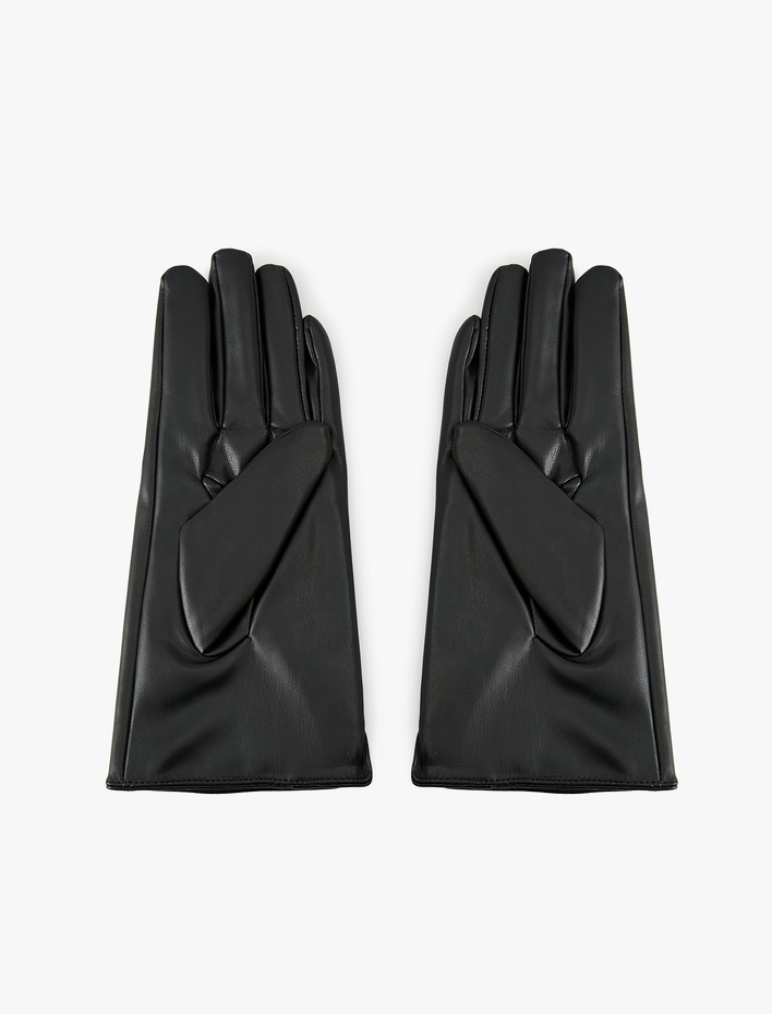 Kadın Suni Deri Eldiven