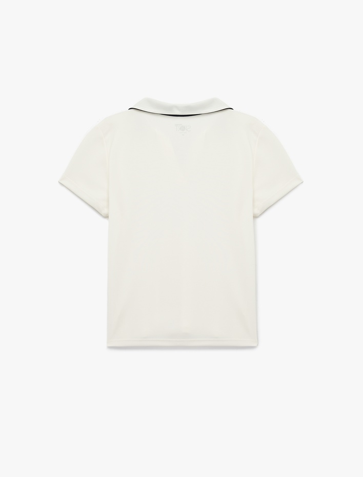  Slim Fit Kısa Kollu Polo Yaka Spor Tişört