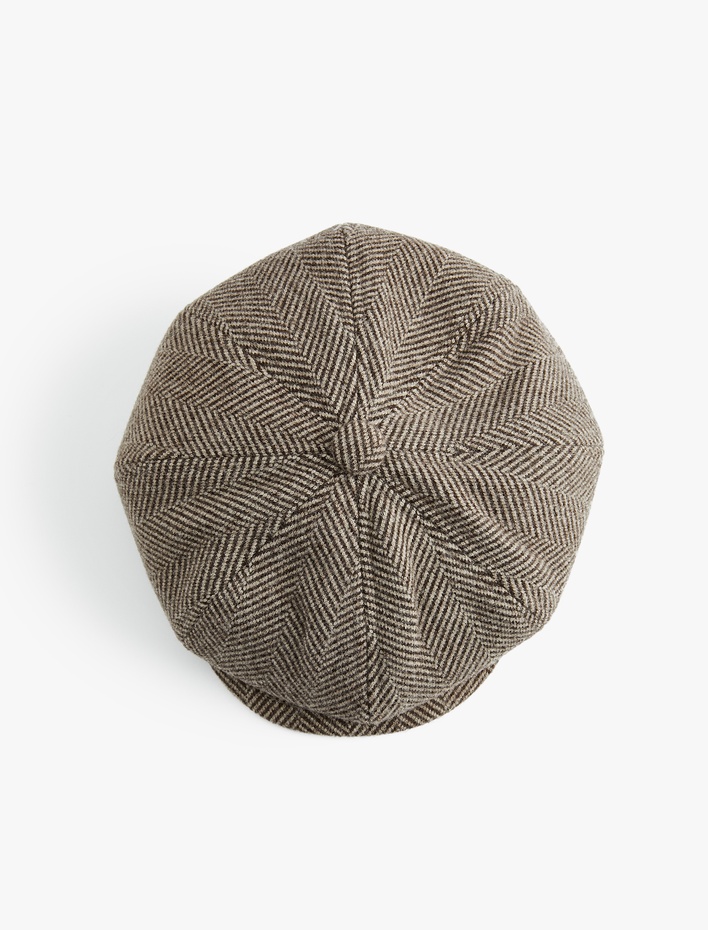 Erkek Geometrik Desenli Kasket Şapka