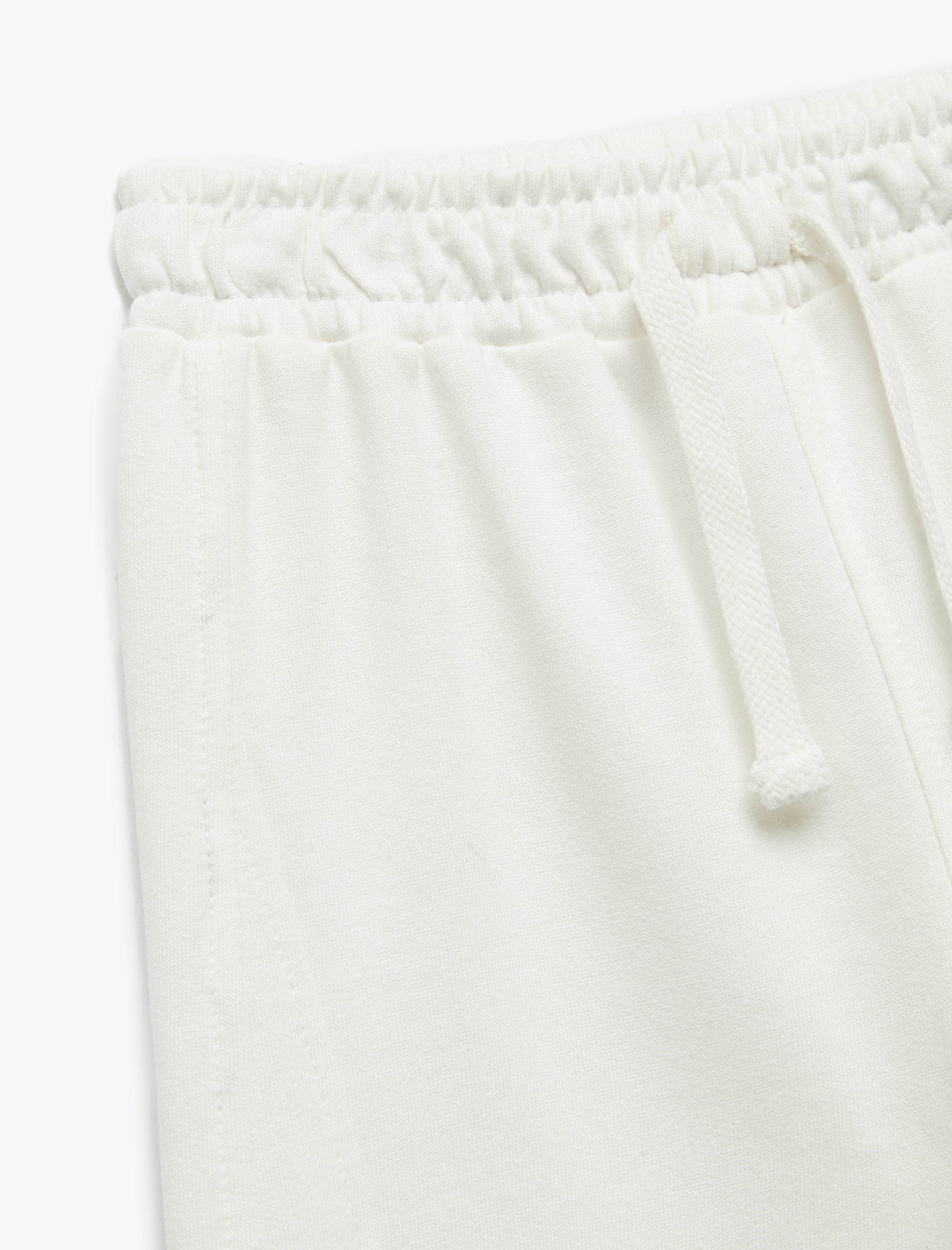  Kız Bebek Şardonlu Beli Bağlamalı Pamuklu Basic Eşofman Altı