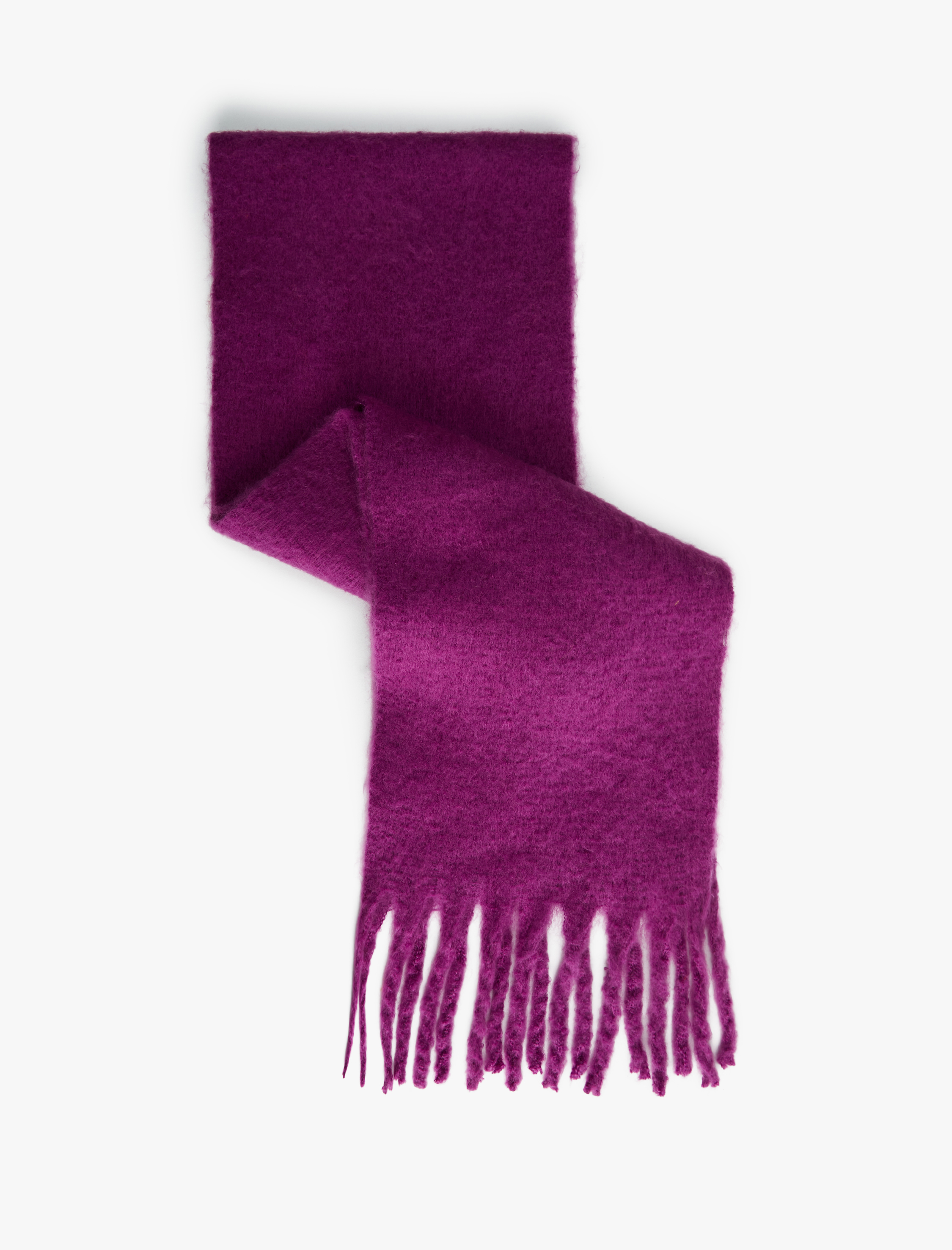  Kadın Yumuşak Dokulu Püsküllü Uzun Atkı