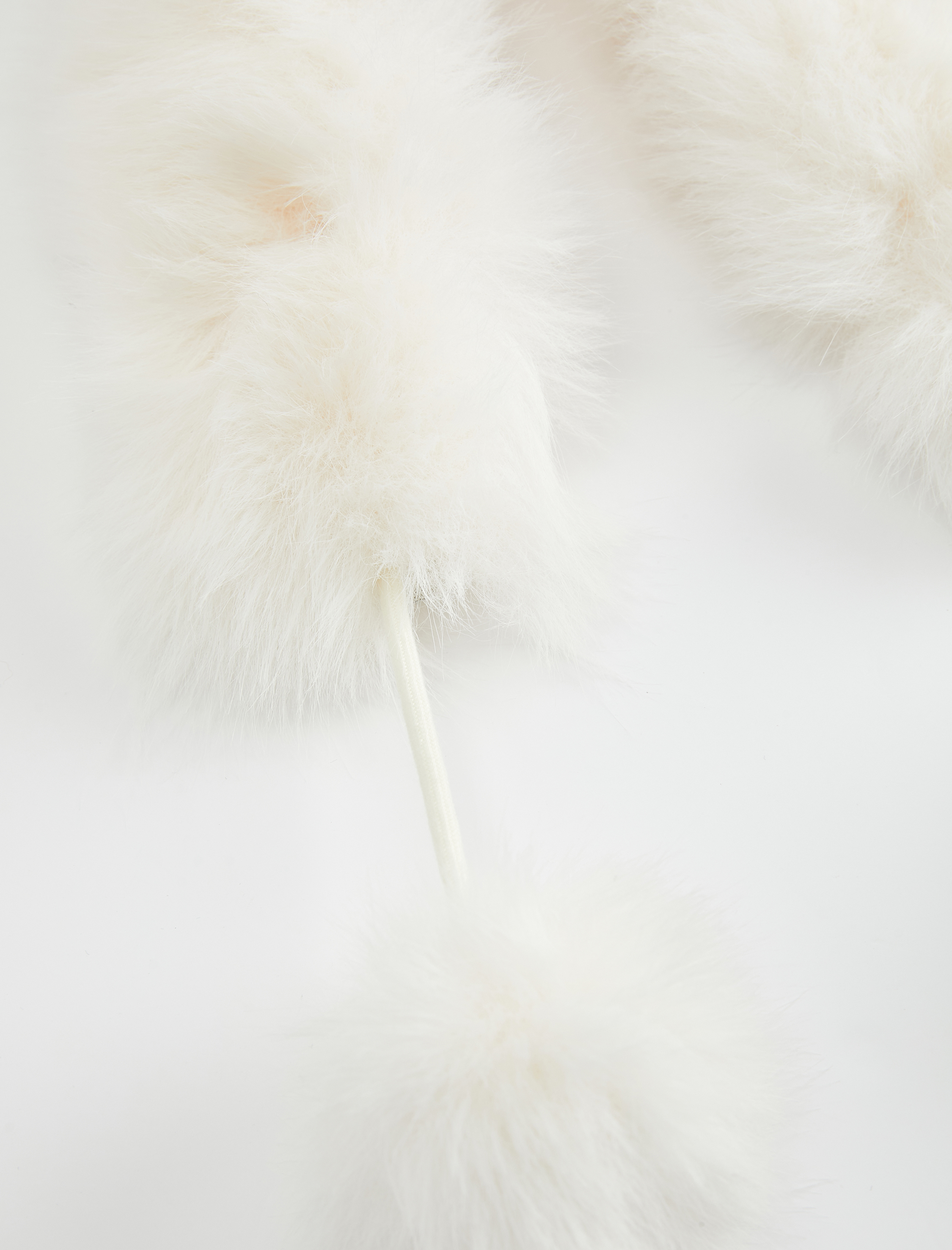  Kadın Pon Pon Detaylı Suni Kürklü Kısa Atkı