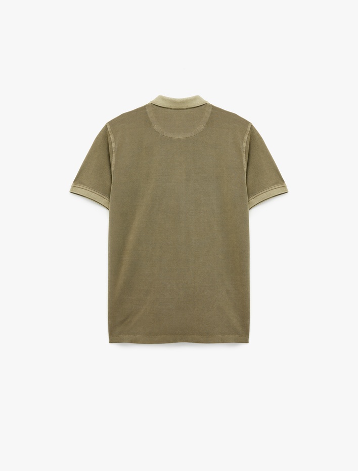  Regular Fit Nakışlı Kısa Kollu Pamuklu Polo Yaka Tişört