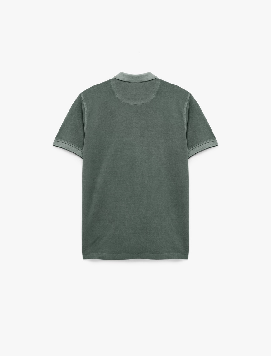   Regular Fit Nakışlı Kısa Kollu Pamuklu Polo Yaka Tişört