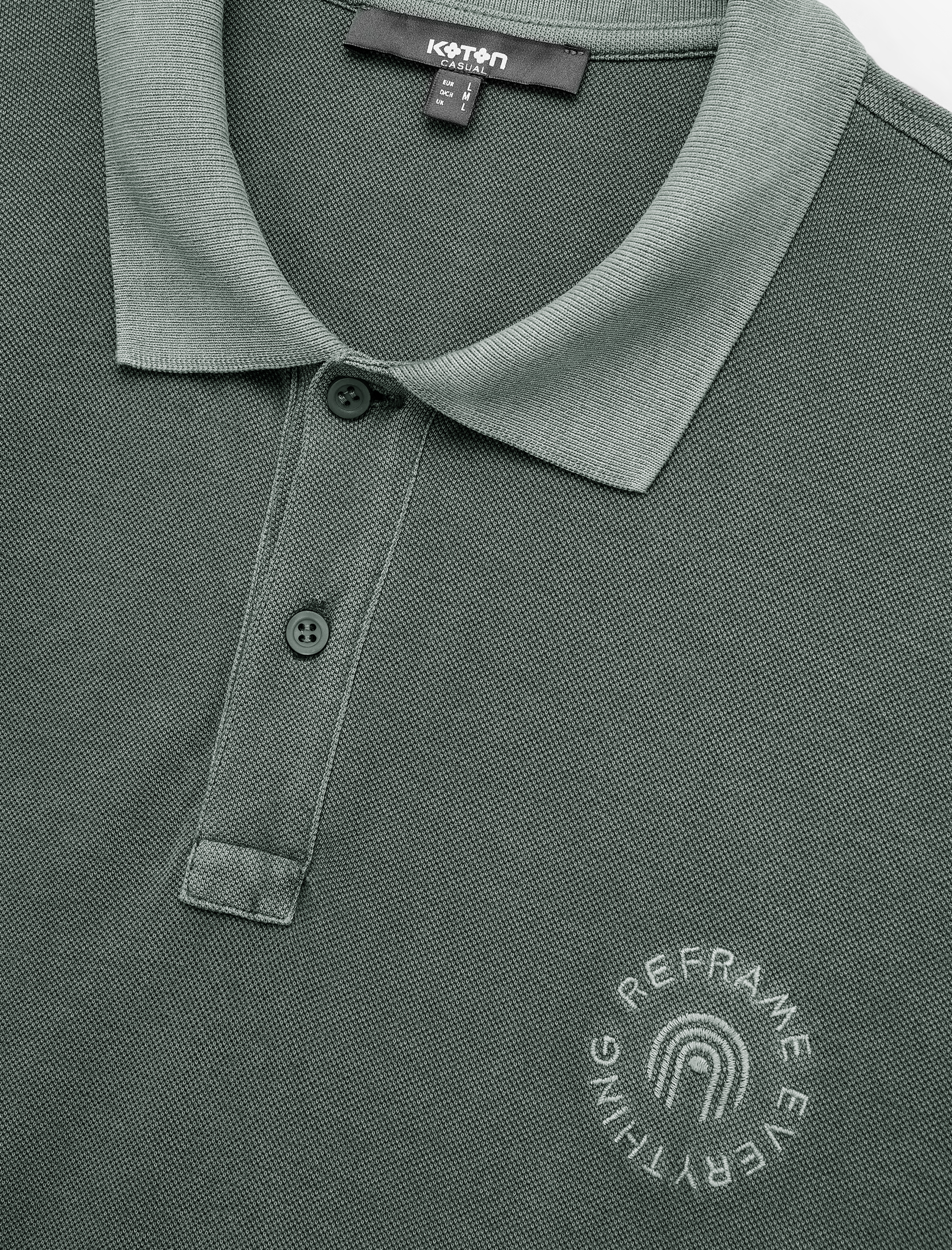   Regular Fit Nakışlı Kısa Kollu Pamuklu Polo Yaka Tişört