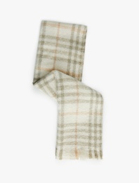 Yumuşak Dokulu Ekoseli Uzun Atkı