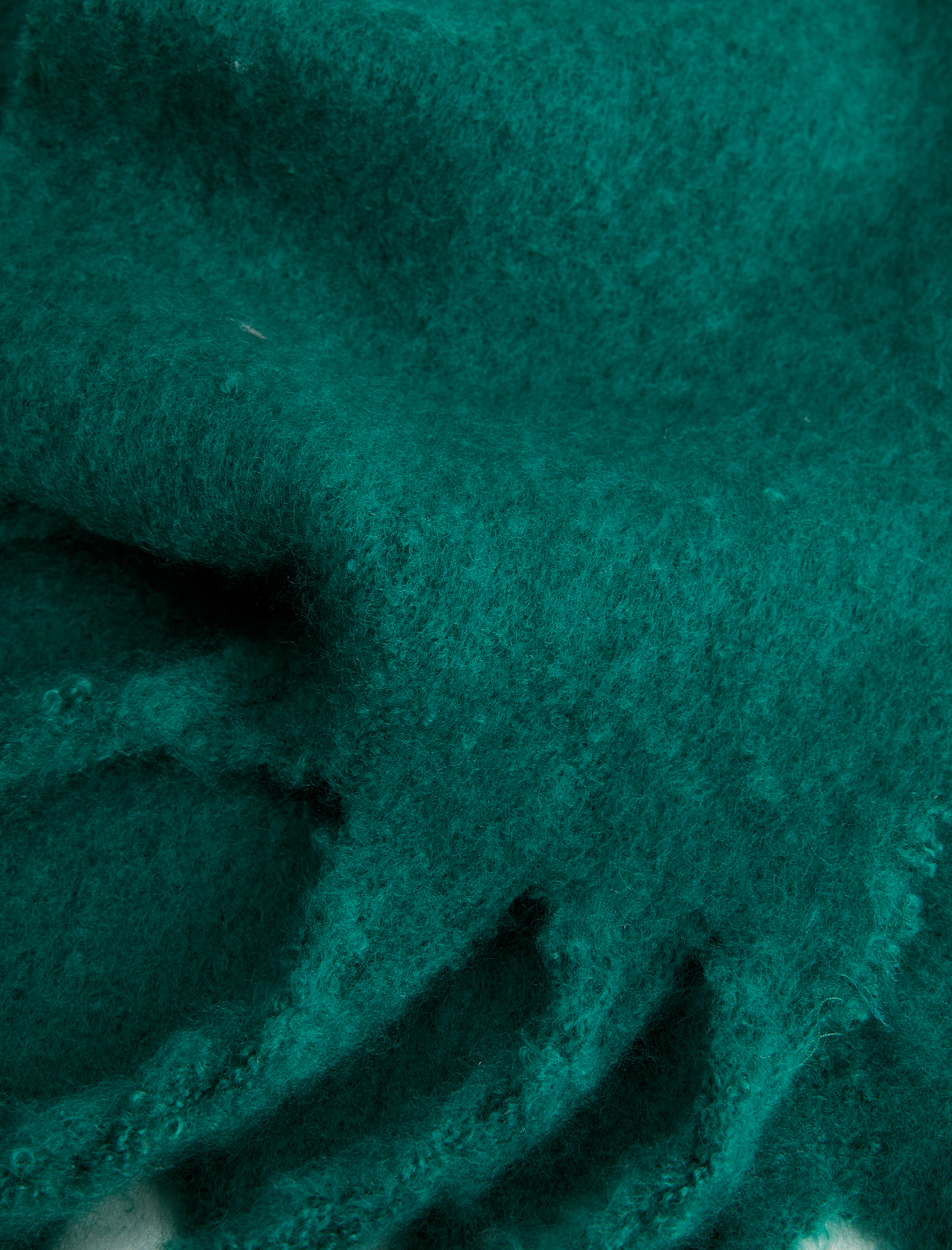  Kadın Yumuşak Dokulu Püsküllü Basic Uzun Atkı