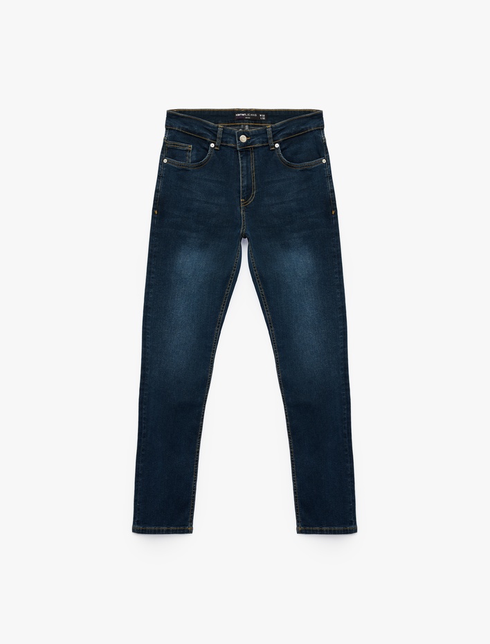  Pamuklu Normal Bel Slim Fit Jean Pantolon - Brad Jean