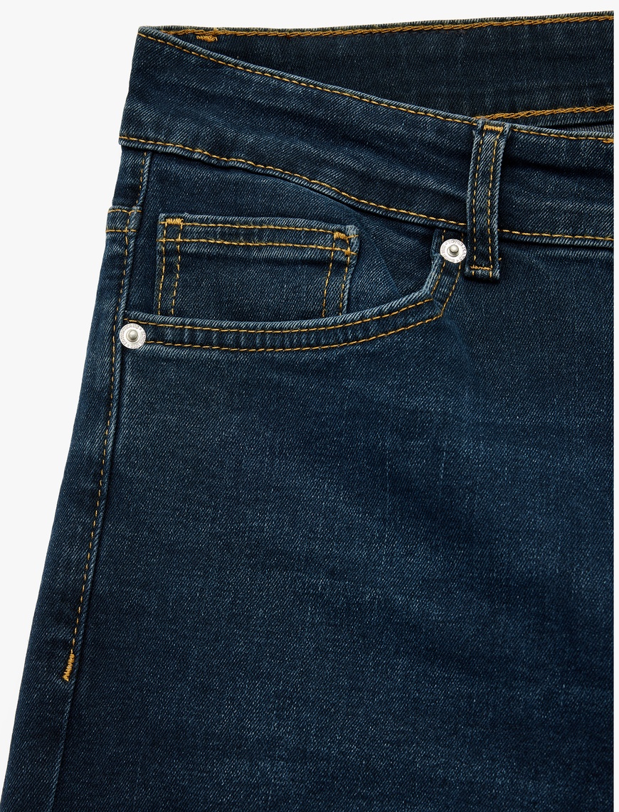   Pamuklu Normal Bel Slim Fit Jean Pantolon - Brad Jean