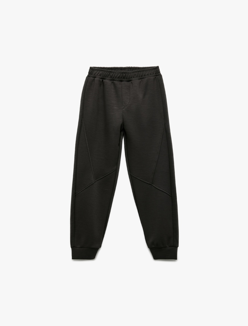  Erkek Çocuk Viskon Karışımlı Cepli Basic Jogger Eşofman Altı