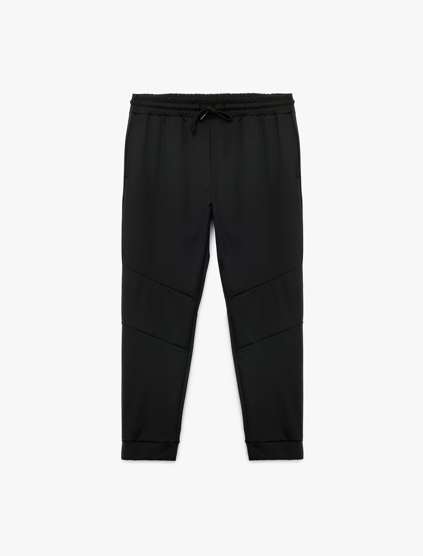   Beli Bağcıklı Cepli Dikiş Detaylı Jogger Spor Eşofman Altı