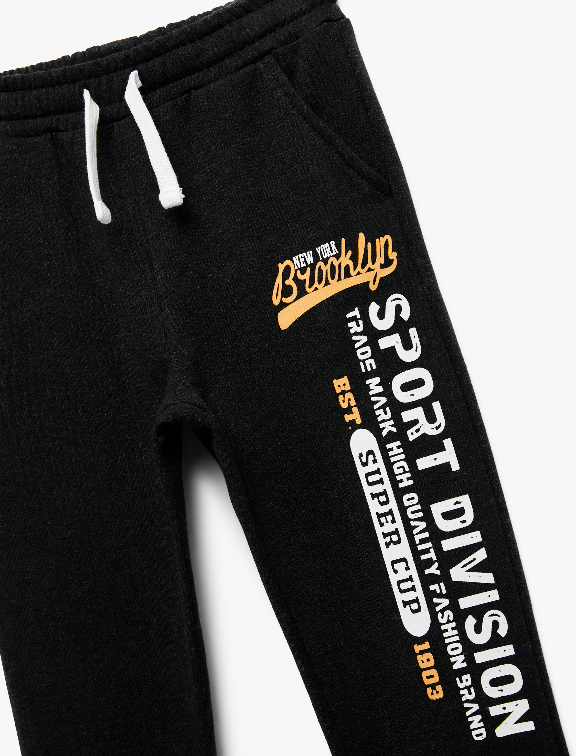  Erkek Çocuk Baskılı Uzun Paça Cepli Jogger Eşofman Altı