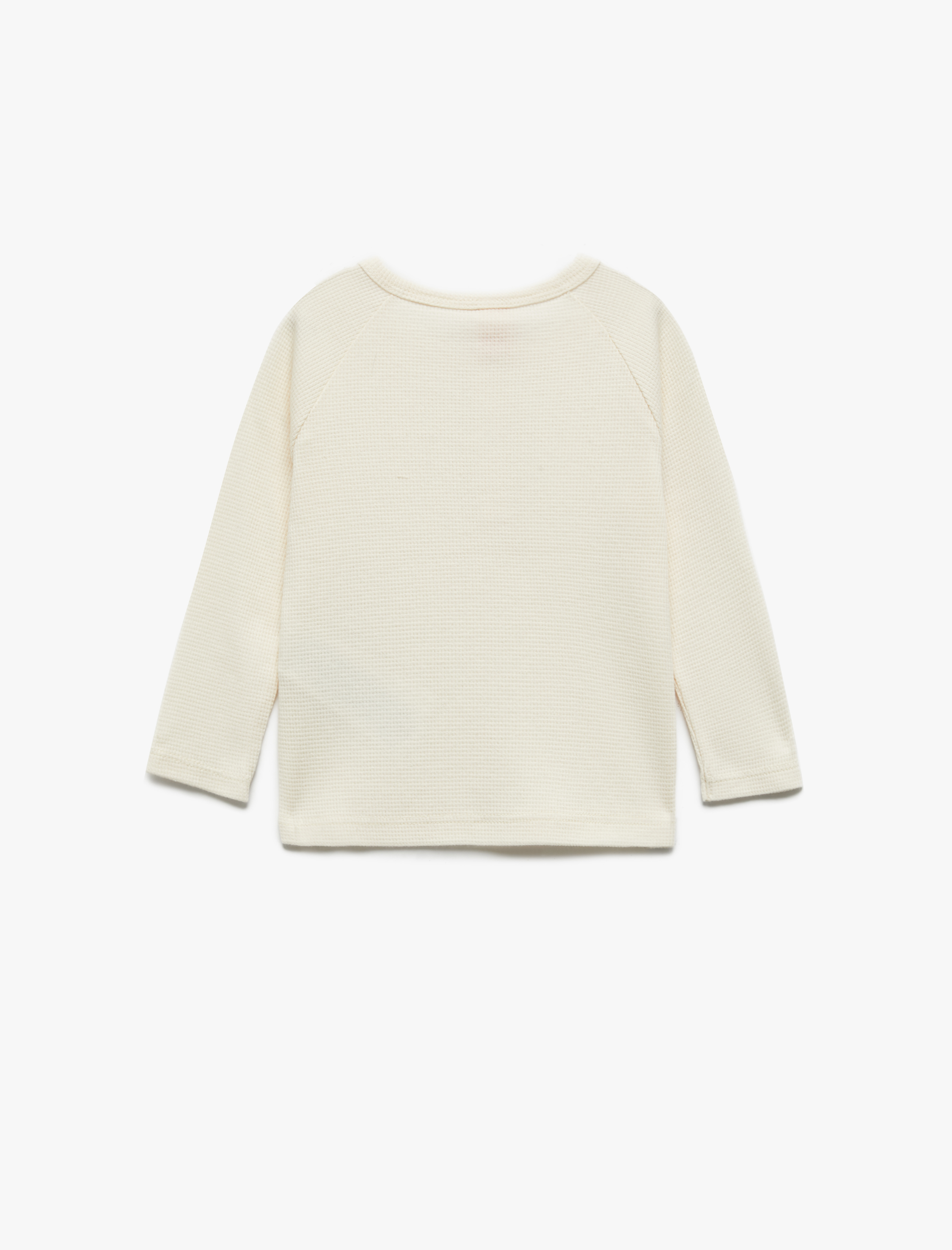  Erkek Bebek Dokulu Uzun Kollu Bisiklet Yaka Pamuklu Tişört