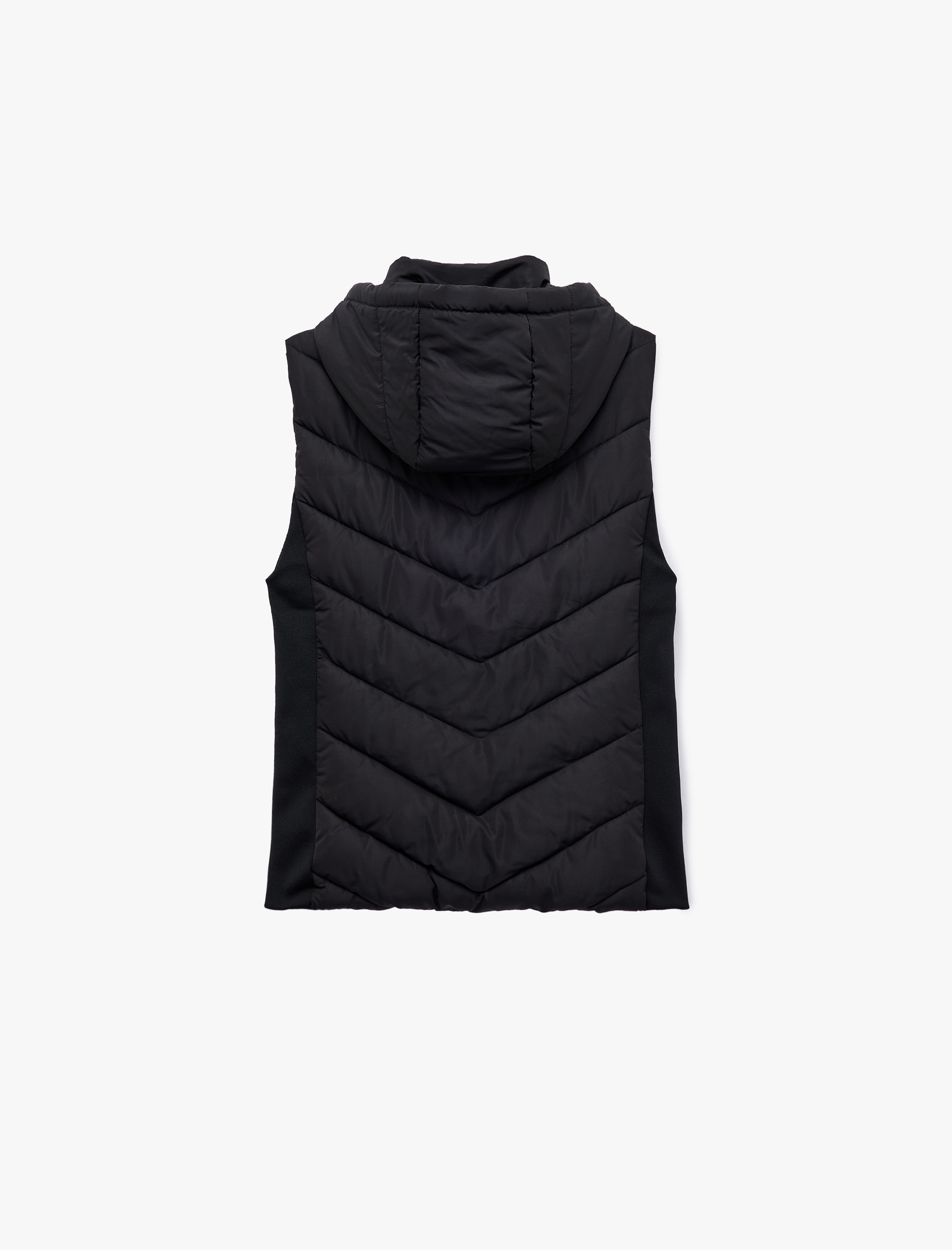   Rahat Kalıp Kolsuz Cepli Fermuarlı Kapüşonlu Şişme Yelek