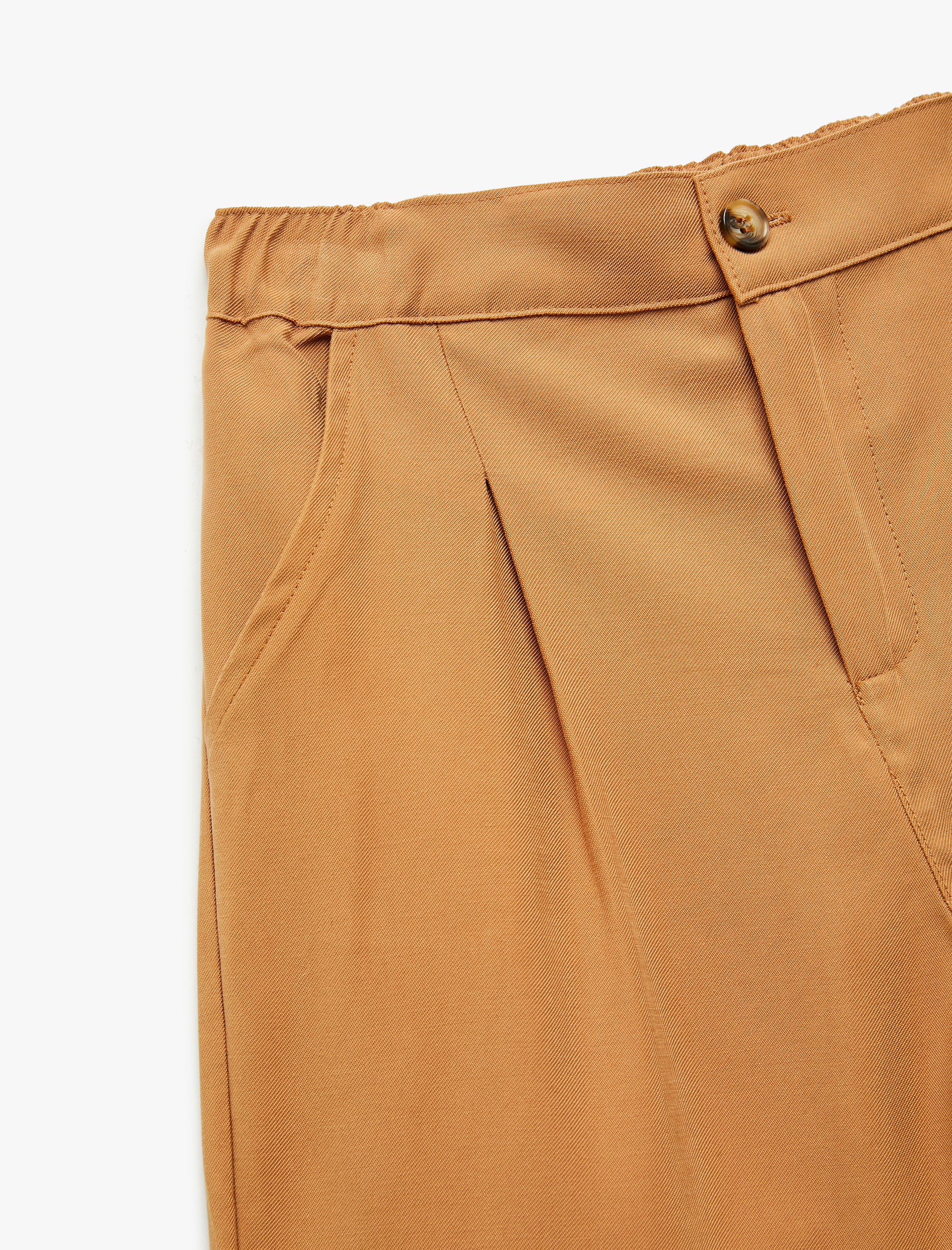  Erkek Çocuk Beli Lastikli Düğmeli Viskon Basic Şort