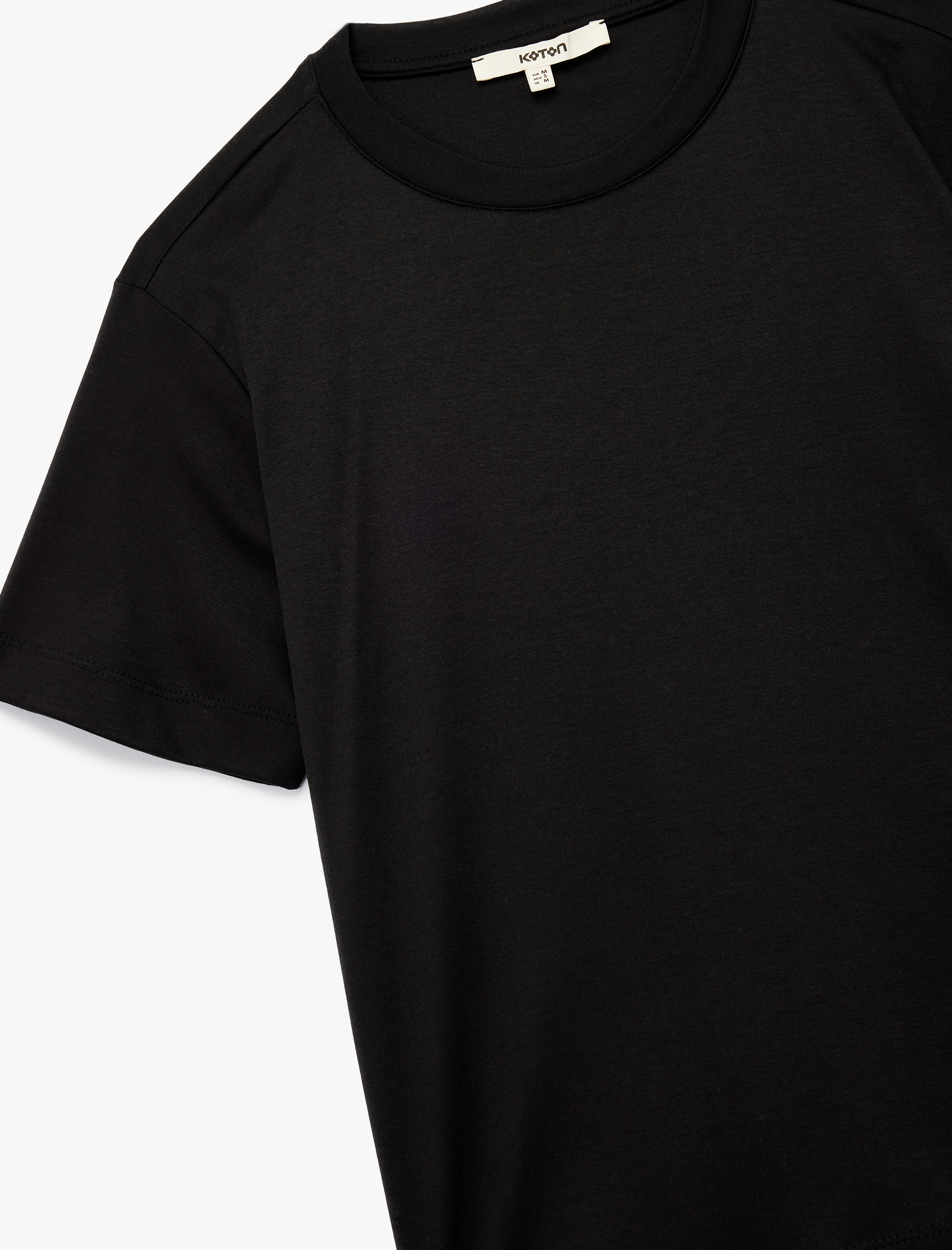   Pamuk Modal Karışımlı Slim Fit Kısa Kollu Bisiklet Yaka Basic Tişört