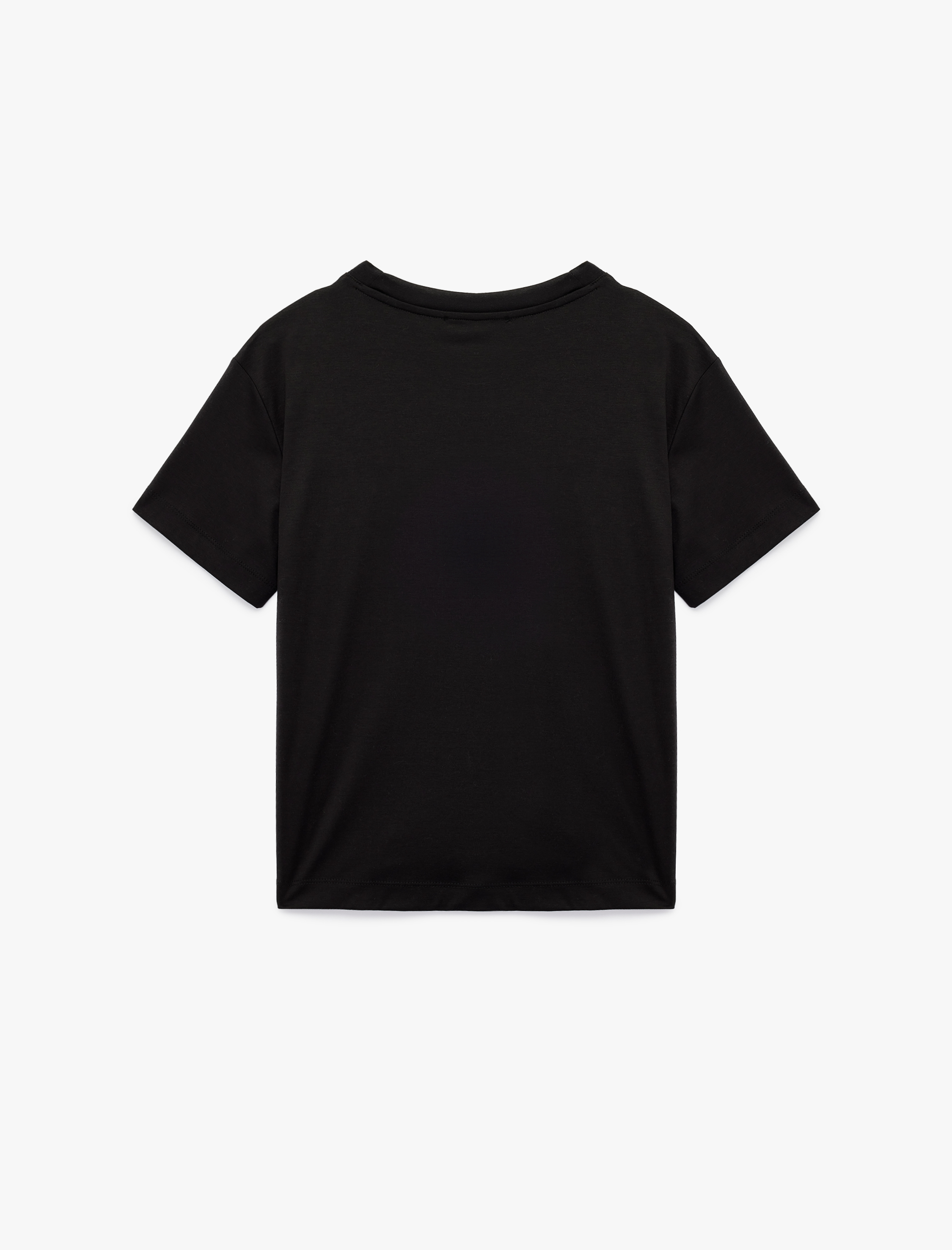   Pamuk Modal Karışımlı Slim Fit Kısa Kollu Bisiklet Yaka Basic Tişört