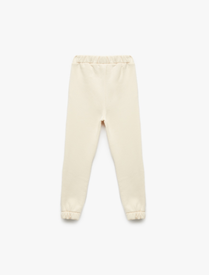  Erkek Bebek Beli Bağcıklı Pamuklu Basic Jogger Eşofman Altı