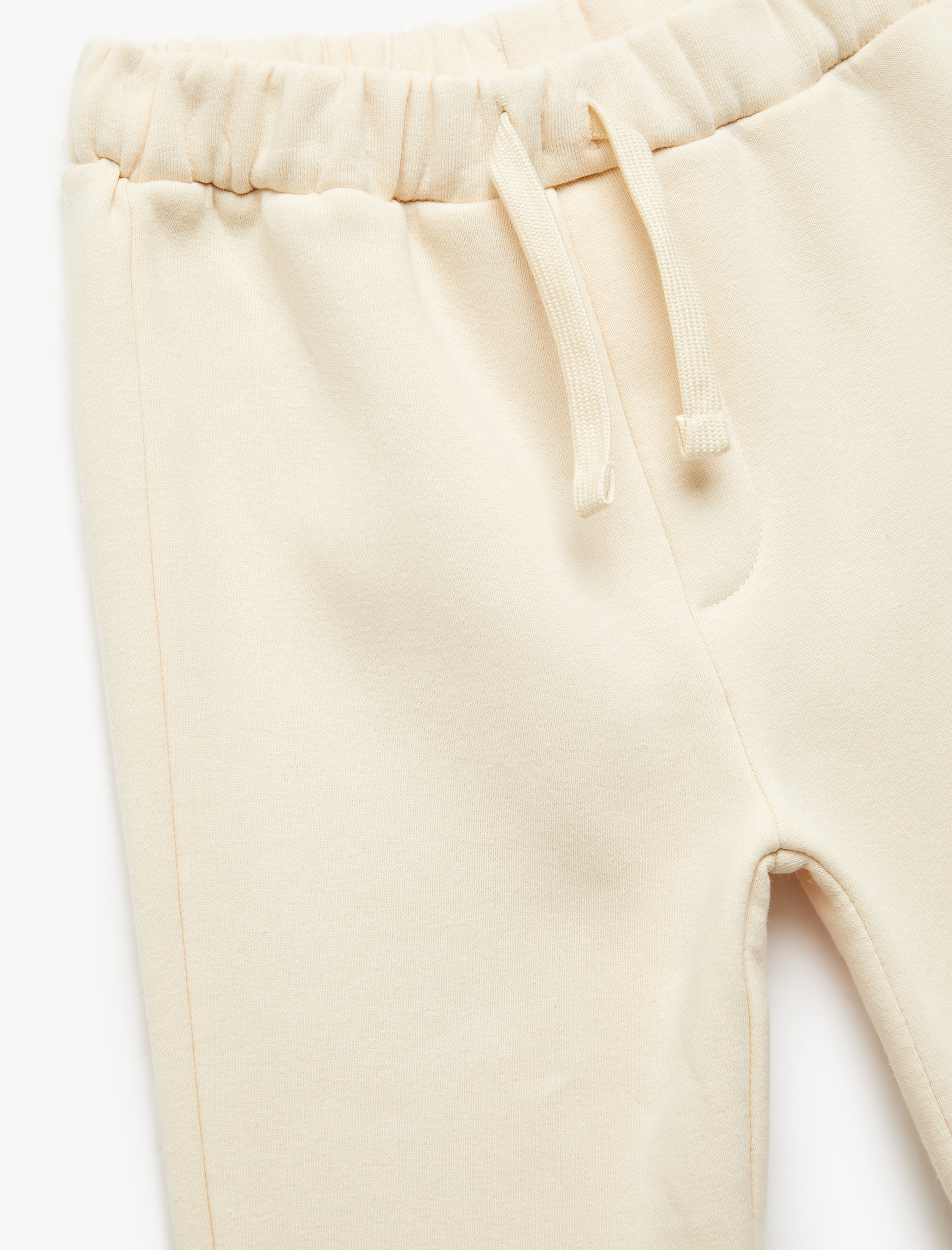  Erkek Bebek Beli Bağcıklı Pamuklu Basic Jogger Eşofman Altı