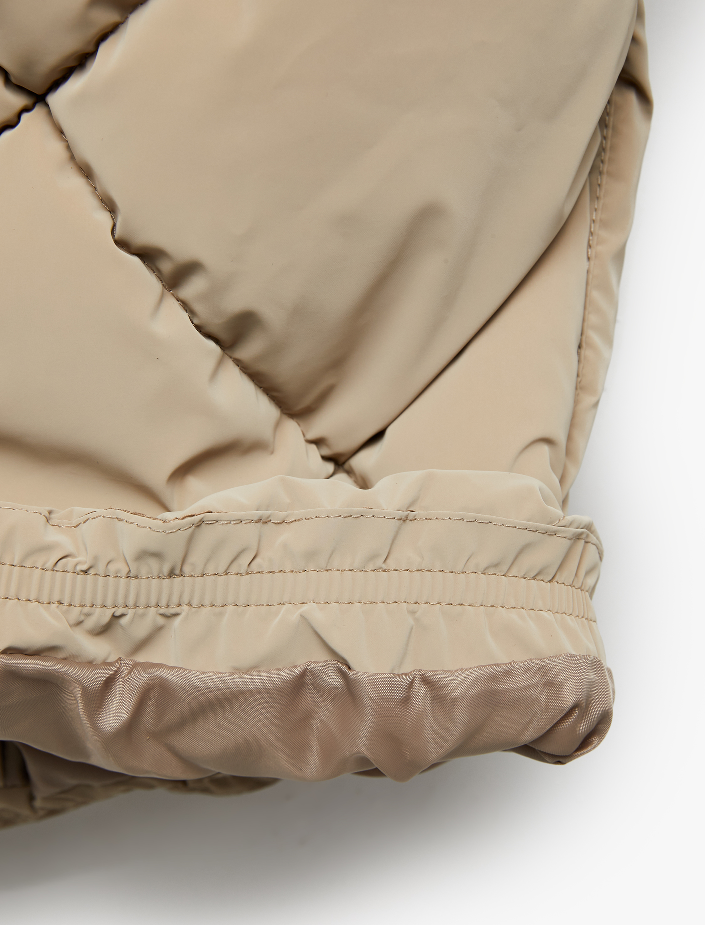  Kız Çocuk Uzun Kollu Fermuarlı Kapitone Kapşonlu Şişme Mont