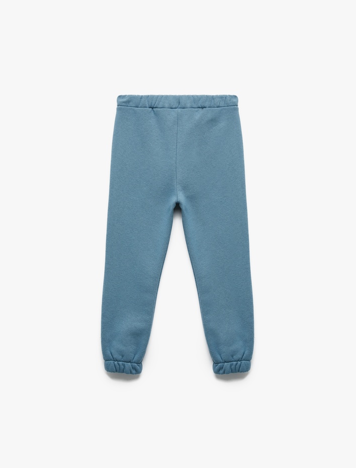 Erkek Bebek Beli Bağcıklı Pamuklu Basic Jogger Eşofman Altı