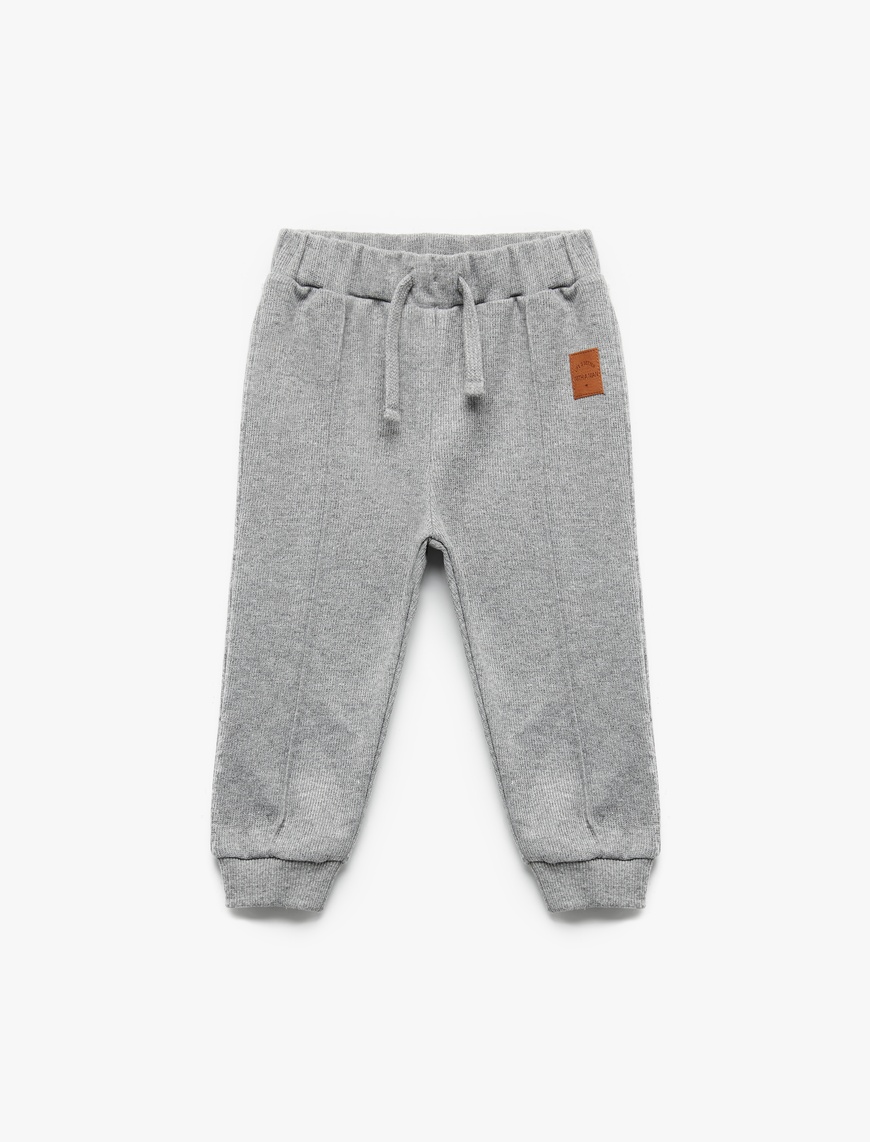  Erkek Bebek Beli lastikli Cepli Basic Jogger Eşofman Altı