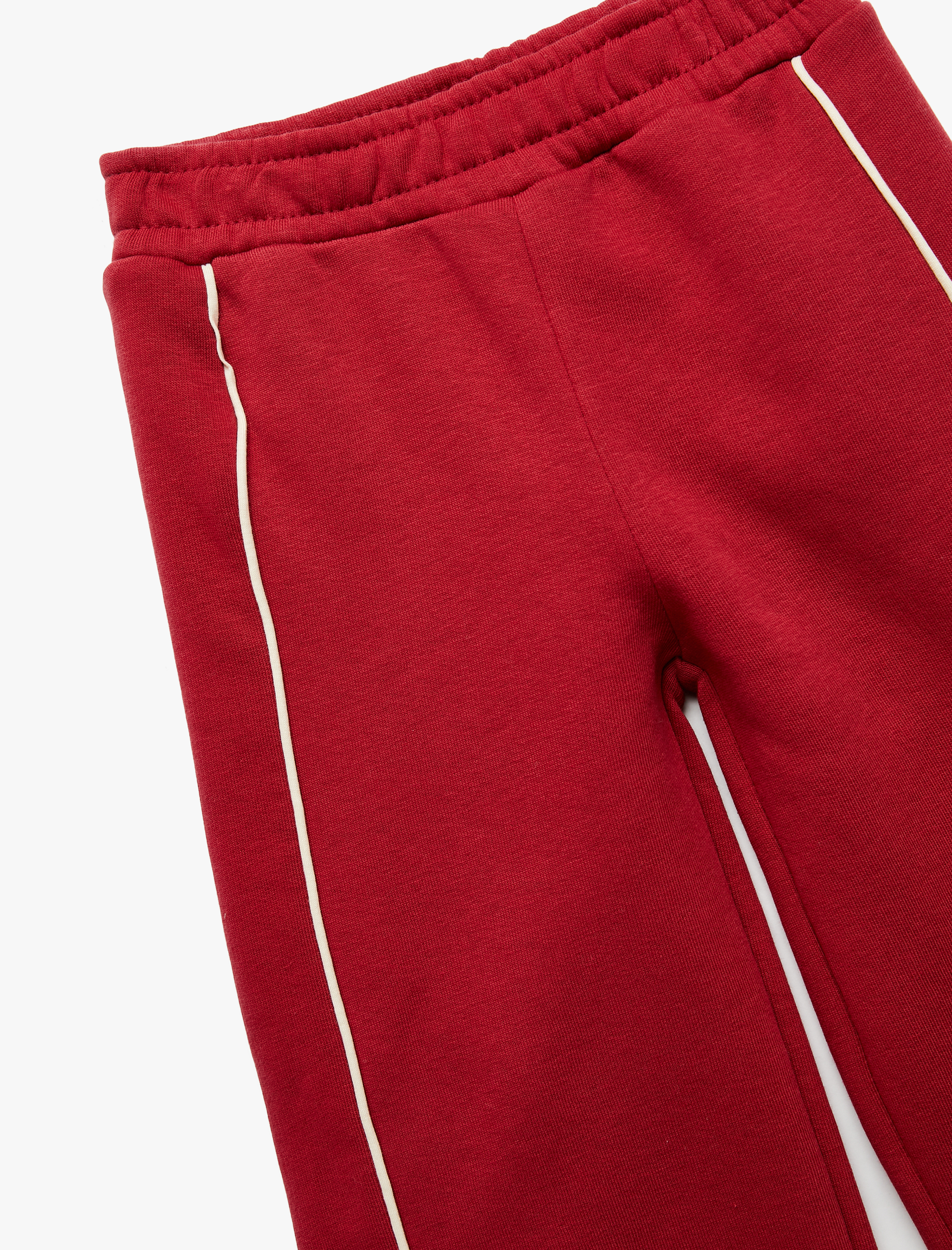  Kız Bebek Pamuklu Beli Lastikli Geniş Paça Şardonlu Eşofman Altı