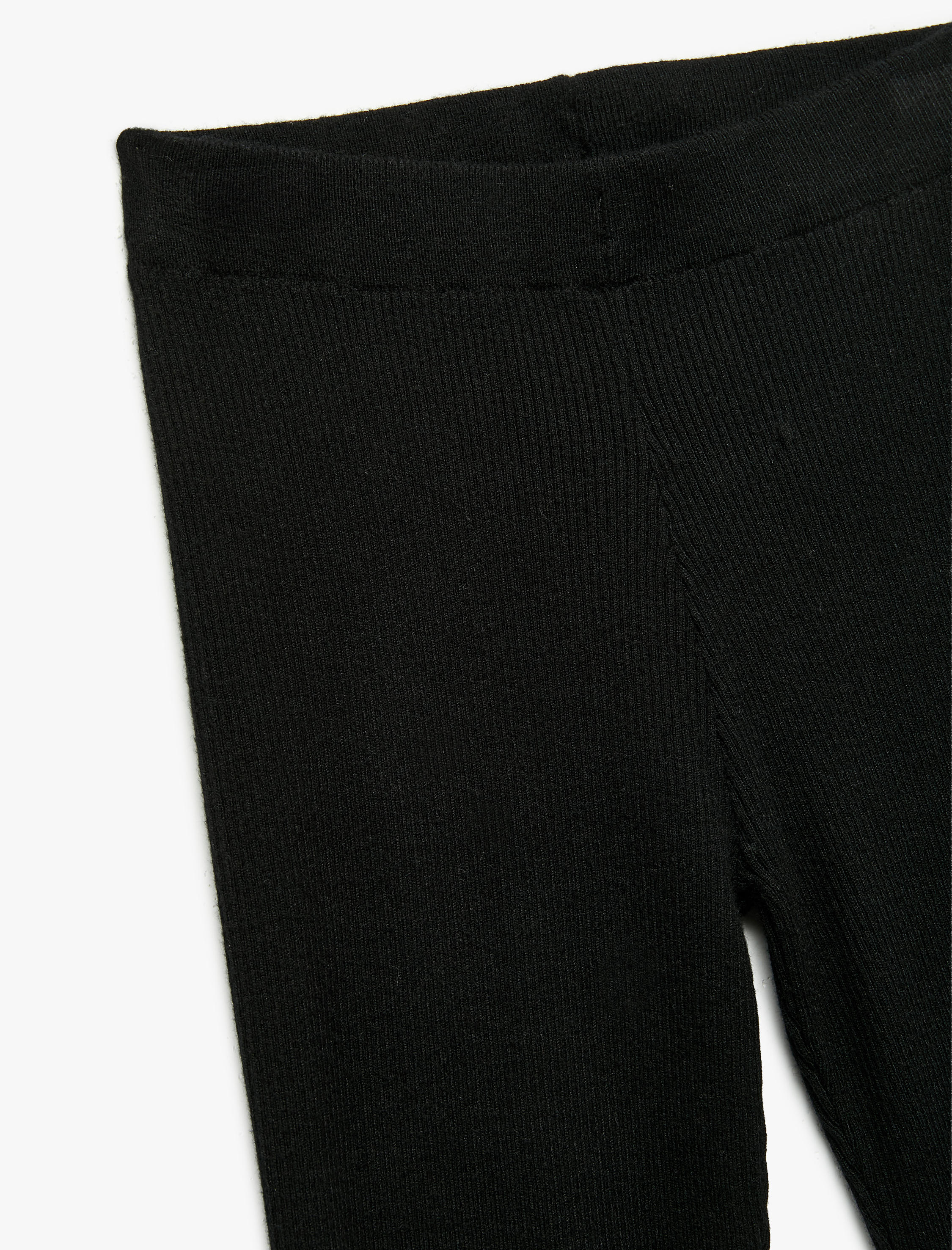  Kız Çocuk Viskon Karışımlı Ribanalı Dar Kesim Basic Triko Pantolon