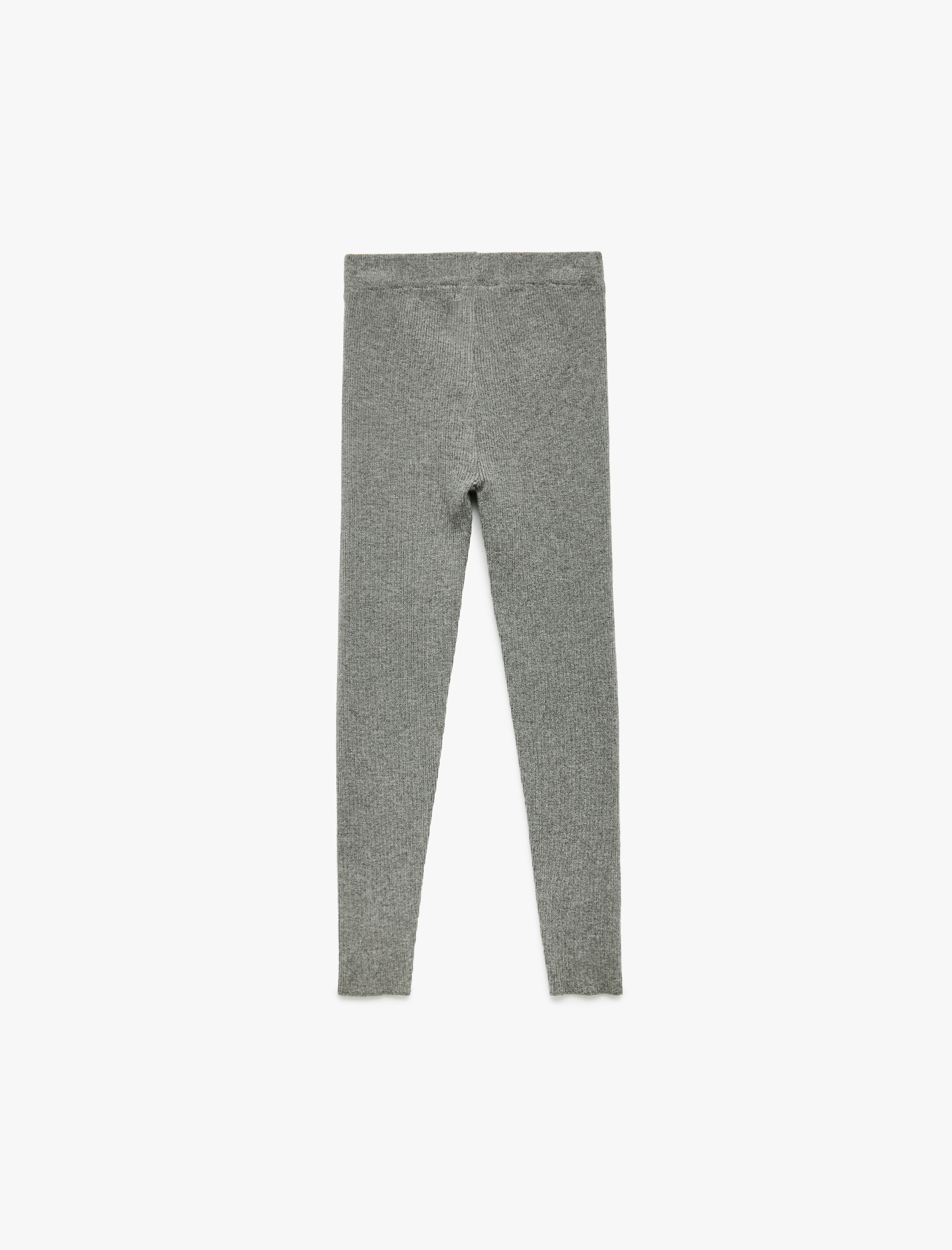  Kız Çocuk Viskon Karışımlı Ribanalı Dar Kesim Basic Triko Pantolon