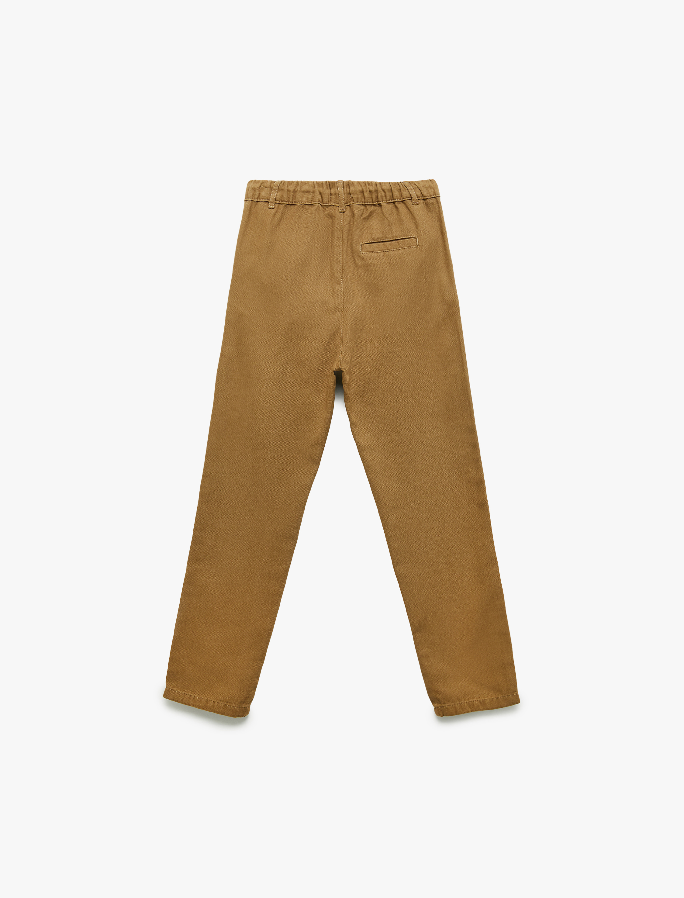  Erkek Çocuk Pamuklu Düğme Detaylı Basic Pantolon