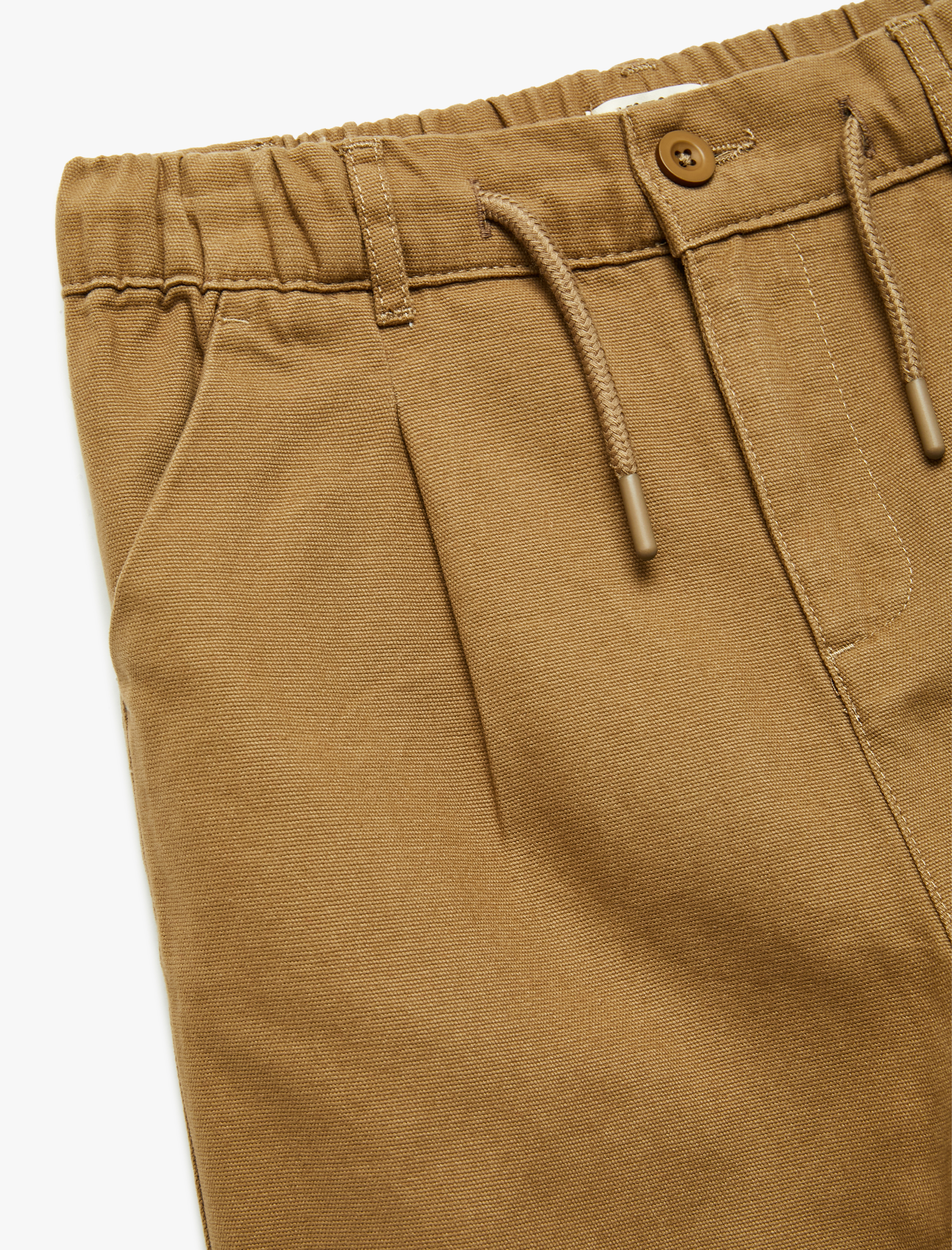  Erkek Çocuk Pamuklu Düğme Detaylı Basic Pantolon