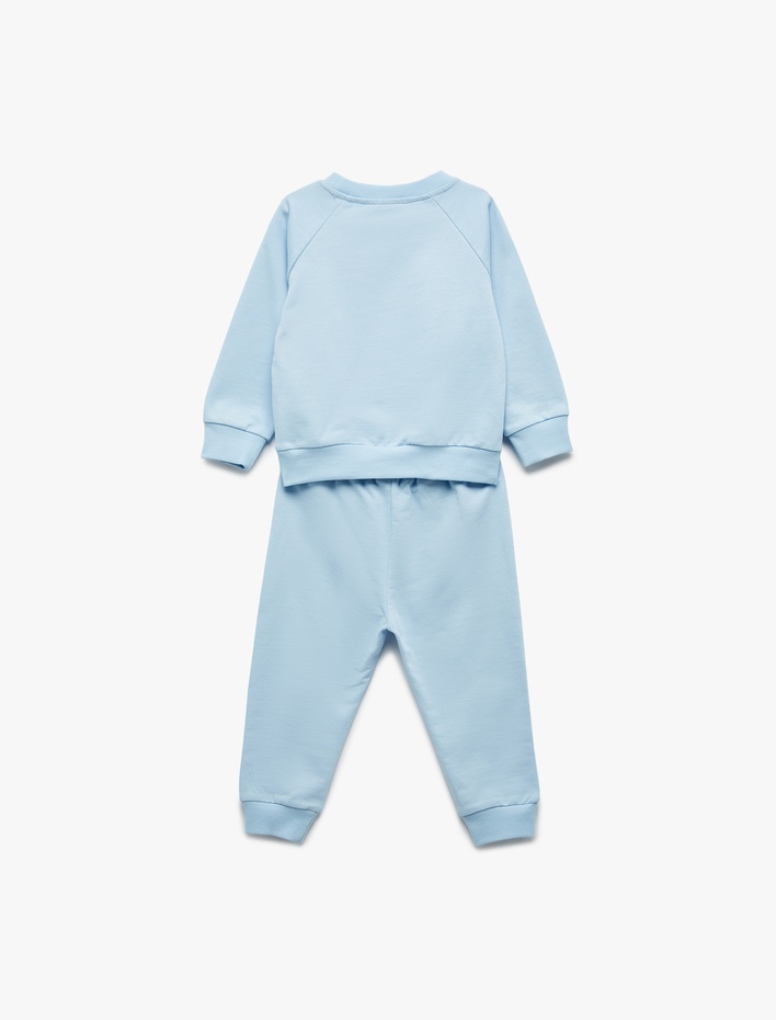 Erkek Bebek 2'li Pamuklu Basic Eşofman Takımı