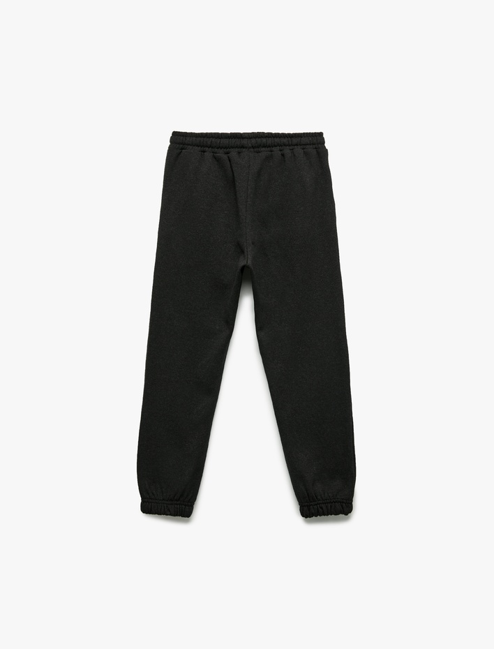 Erkek Çocuk Cep Detaylı Şardonlu Baskılı Jogger Eşofman Altı