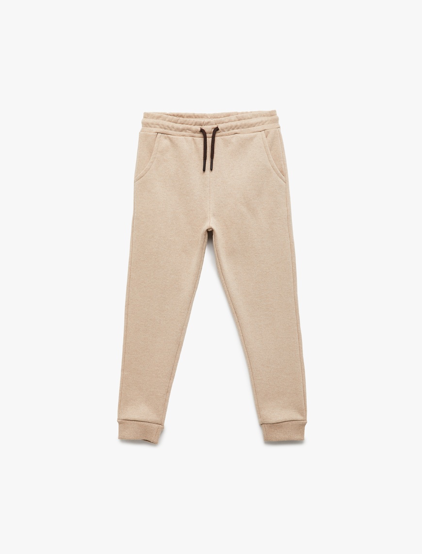  Erkek Çocuk Şardonlu Cepli Basic Jogger Eşofman Altı