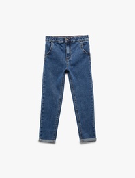 Pamuklu Relax Fit Denim Pantolon