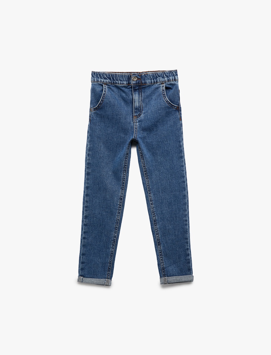  Erkek Bebek Pamuklu Relax Fit Denim Pantolon