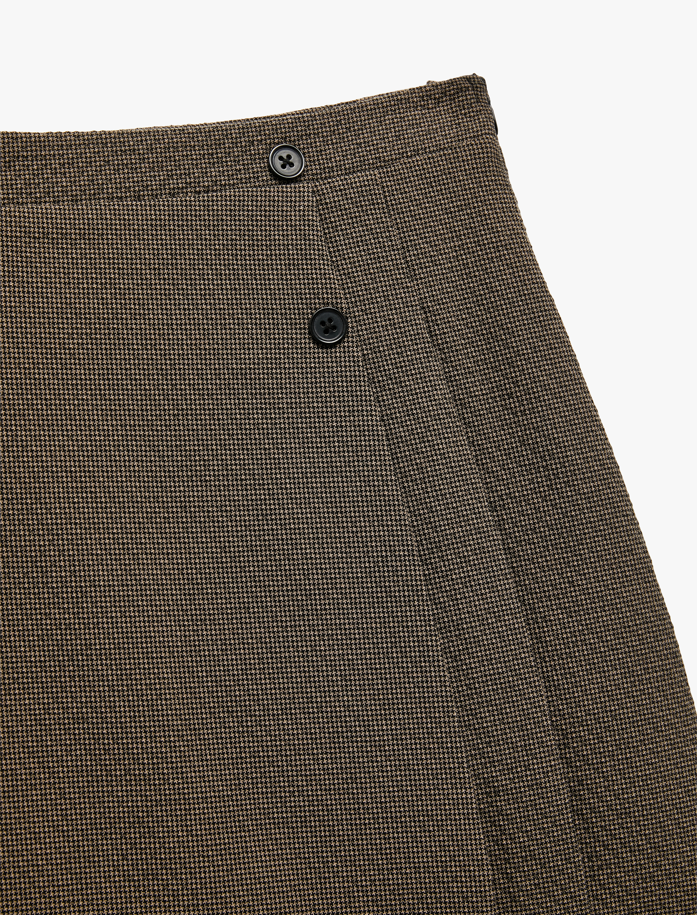  Kız Çocuk Düğme Detaylı Pileli A Kesim Etek