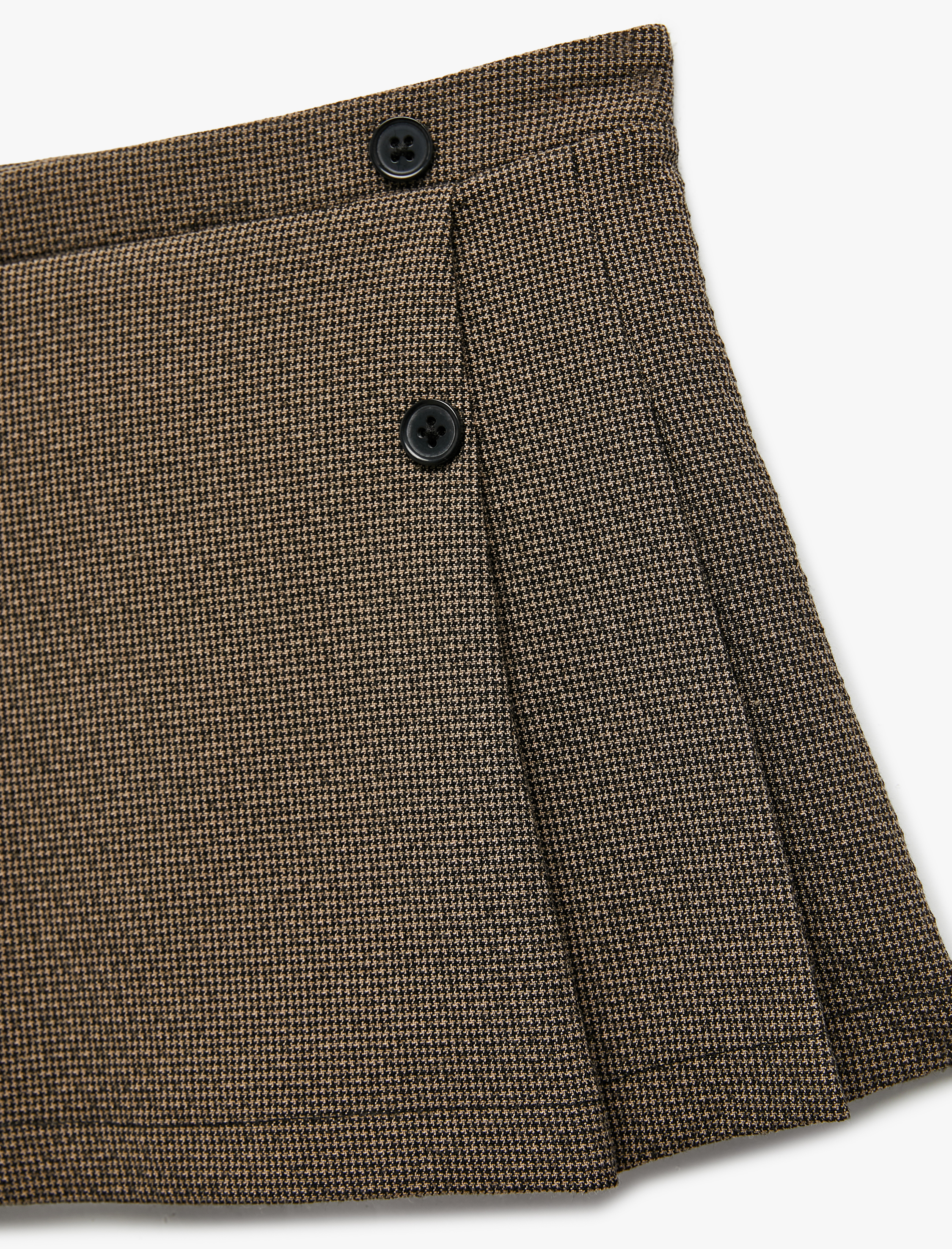  Kız Bebek Düğme Detaylı A Kesim Pileli Etek